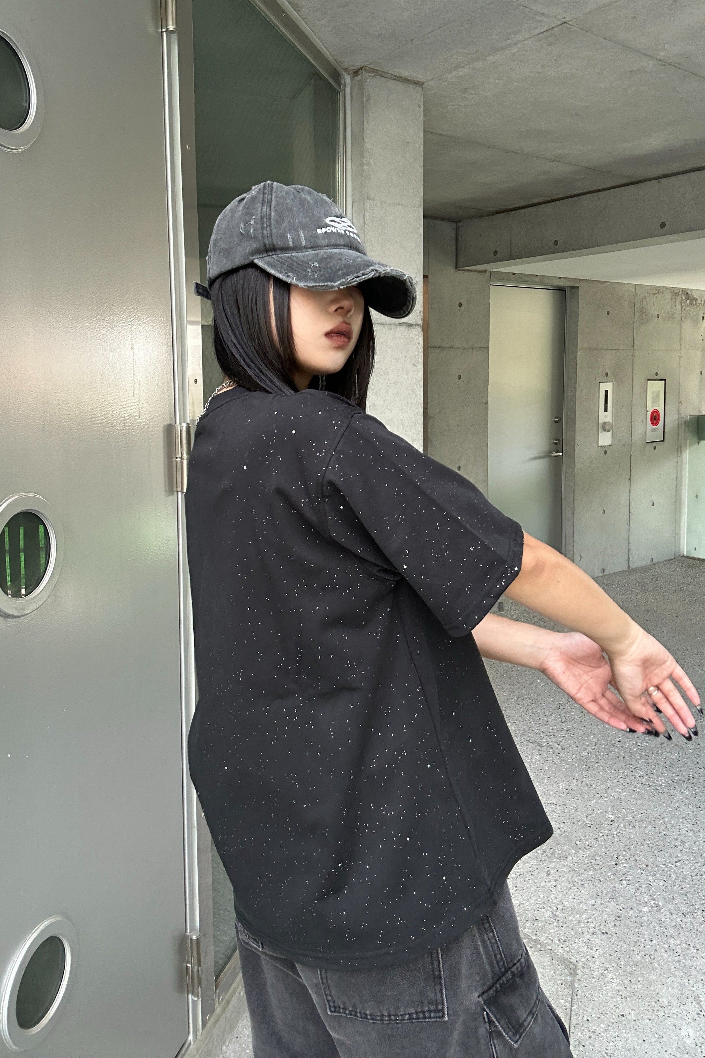 kirakira over logo T-shirt KSG20867