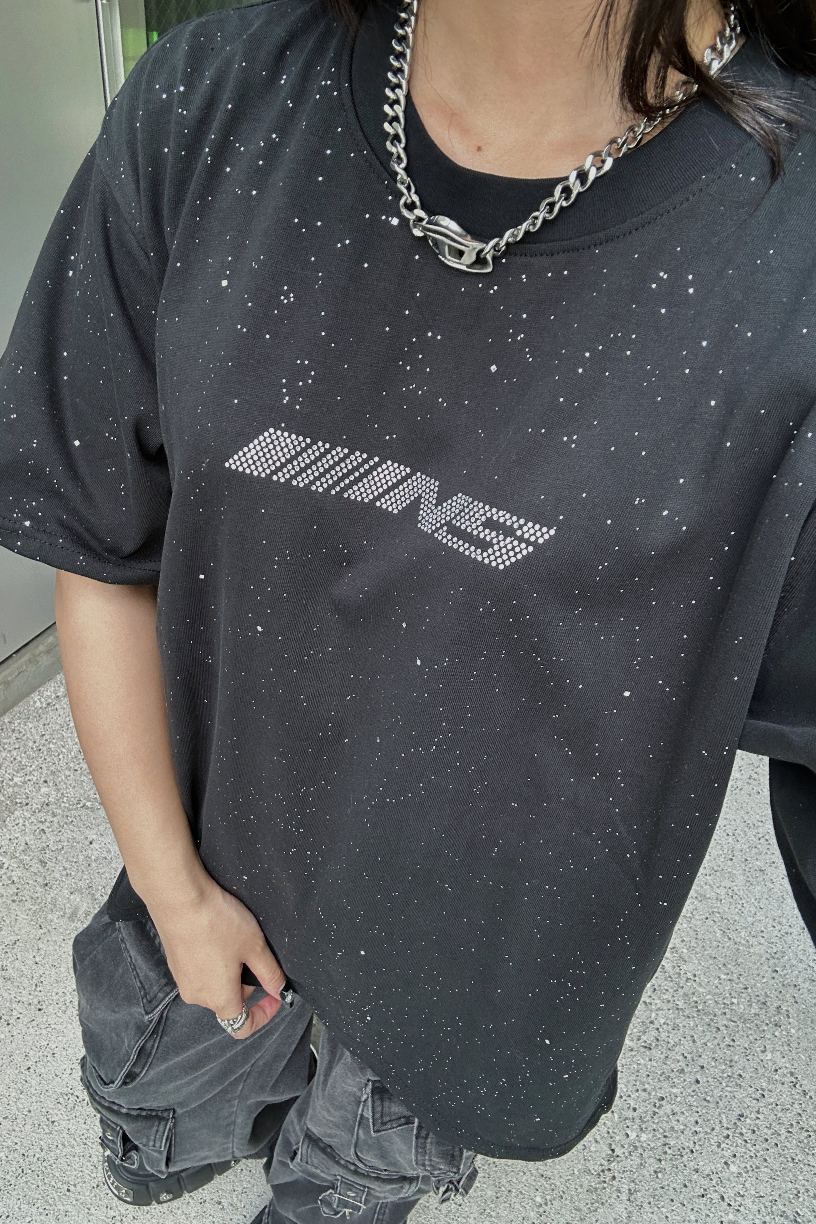 kirakira over logo T-shirt KSG20867
