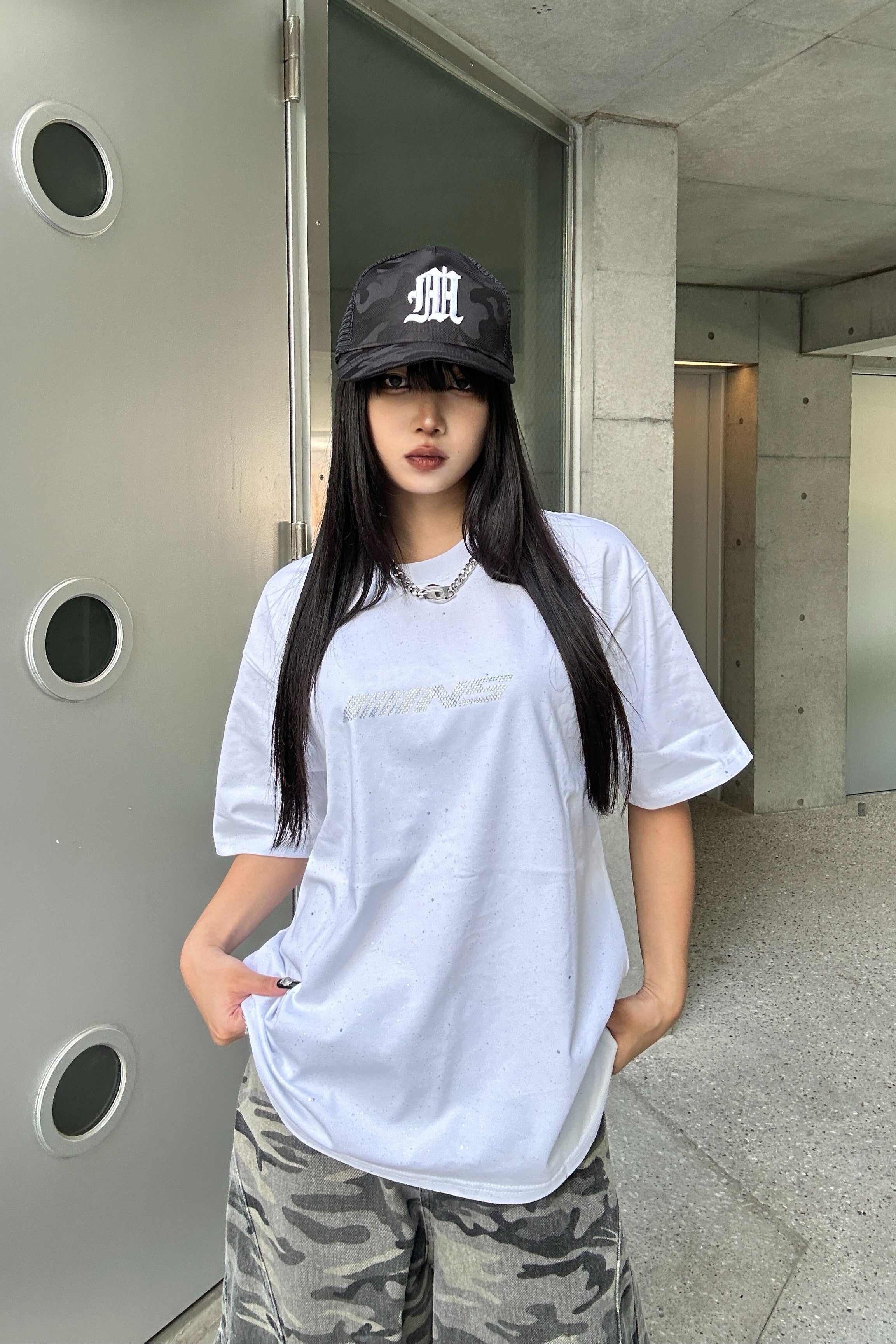 kirakira over logo T-shirt KSG20867