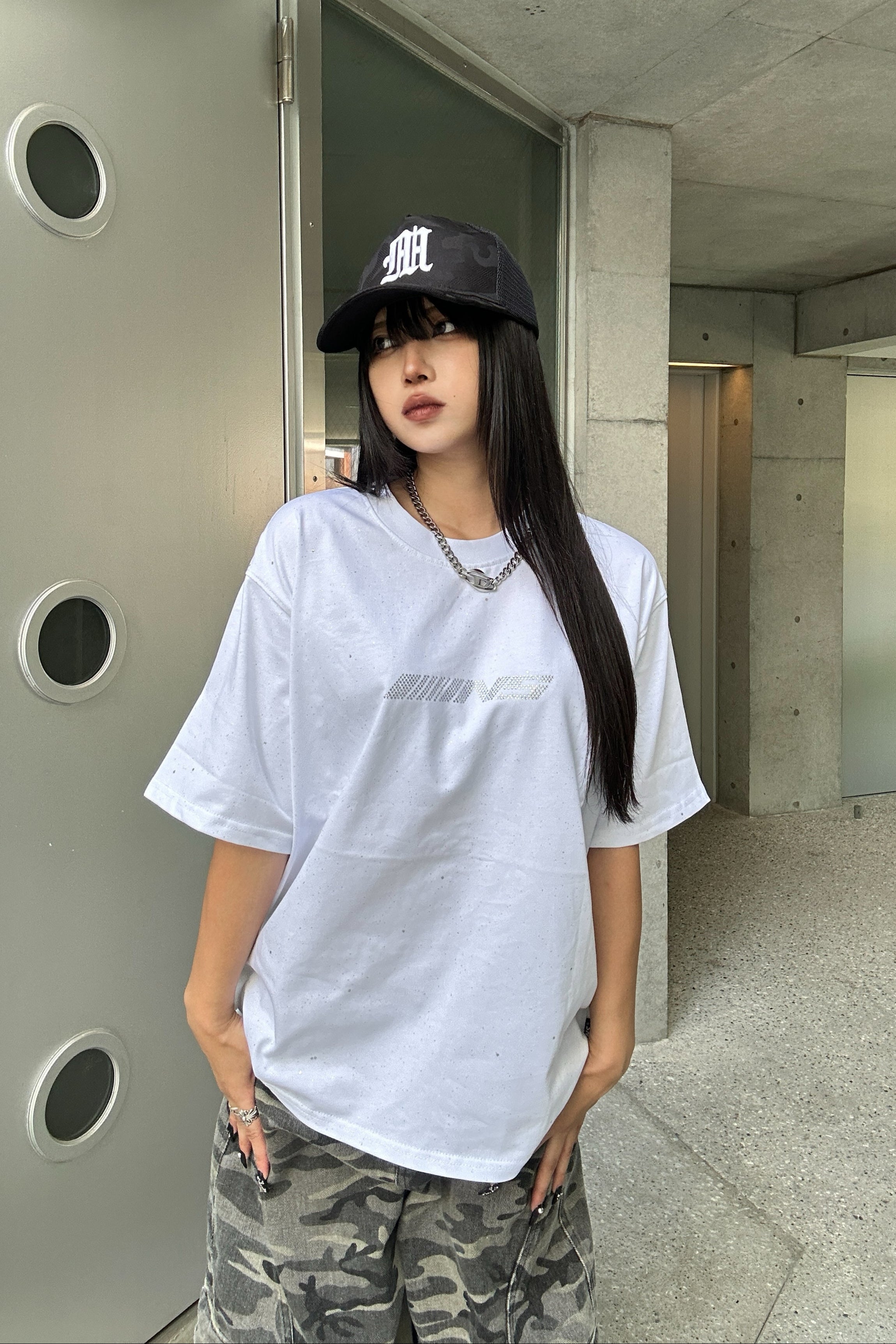 kirakira over logo T-shirt KSG20867