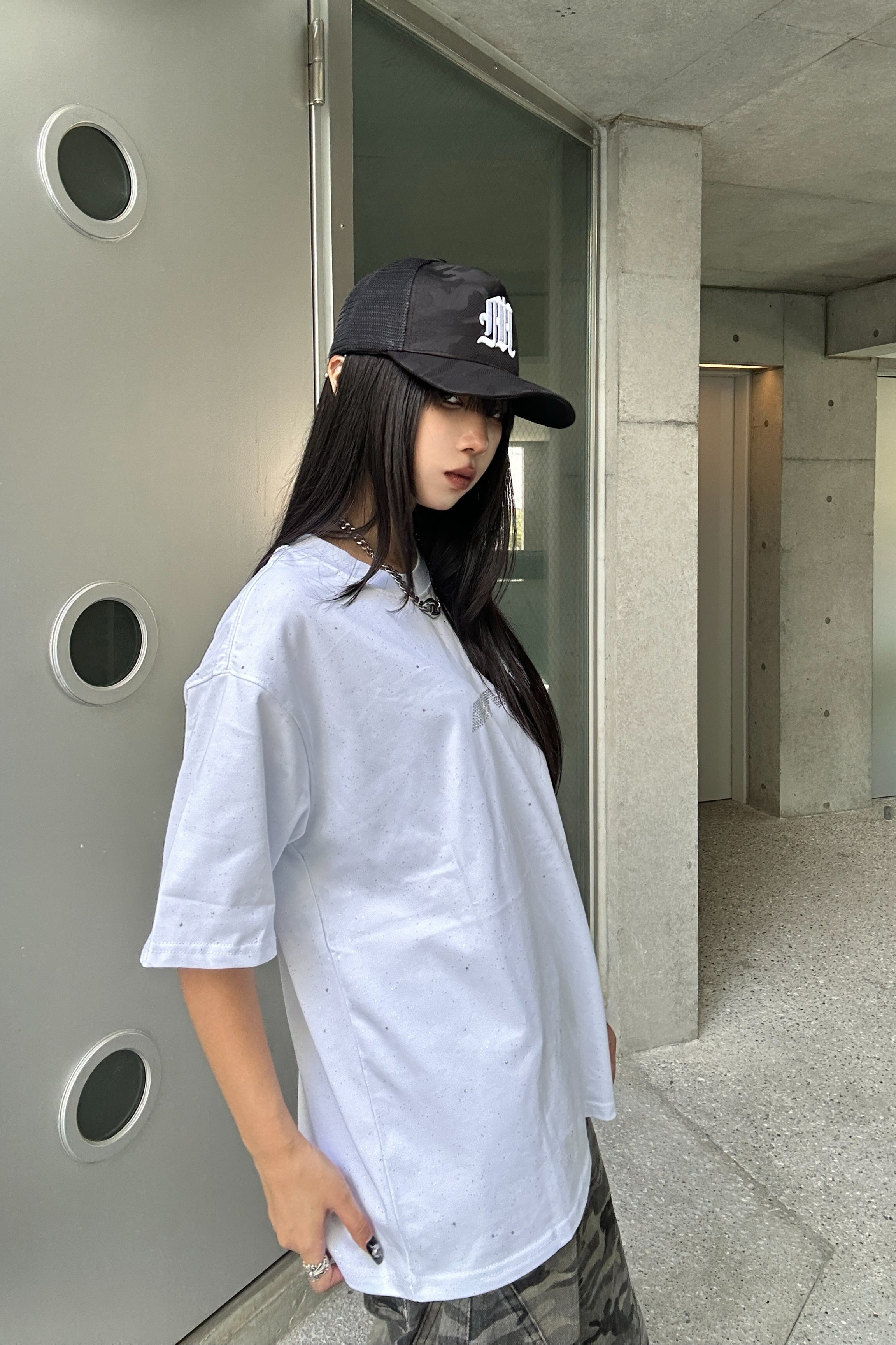 kirakira over logo T-shirt KSG20867