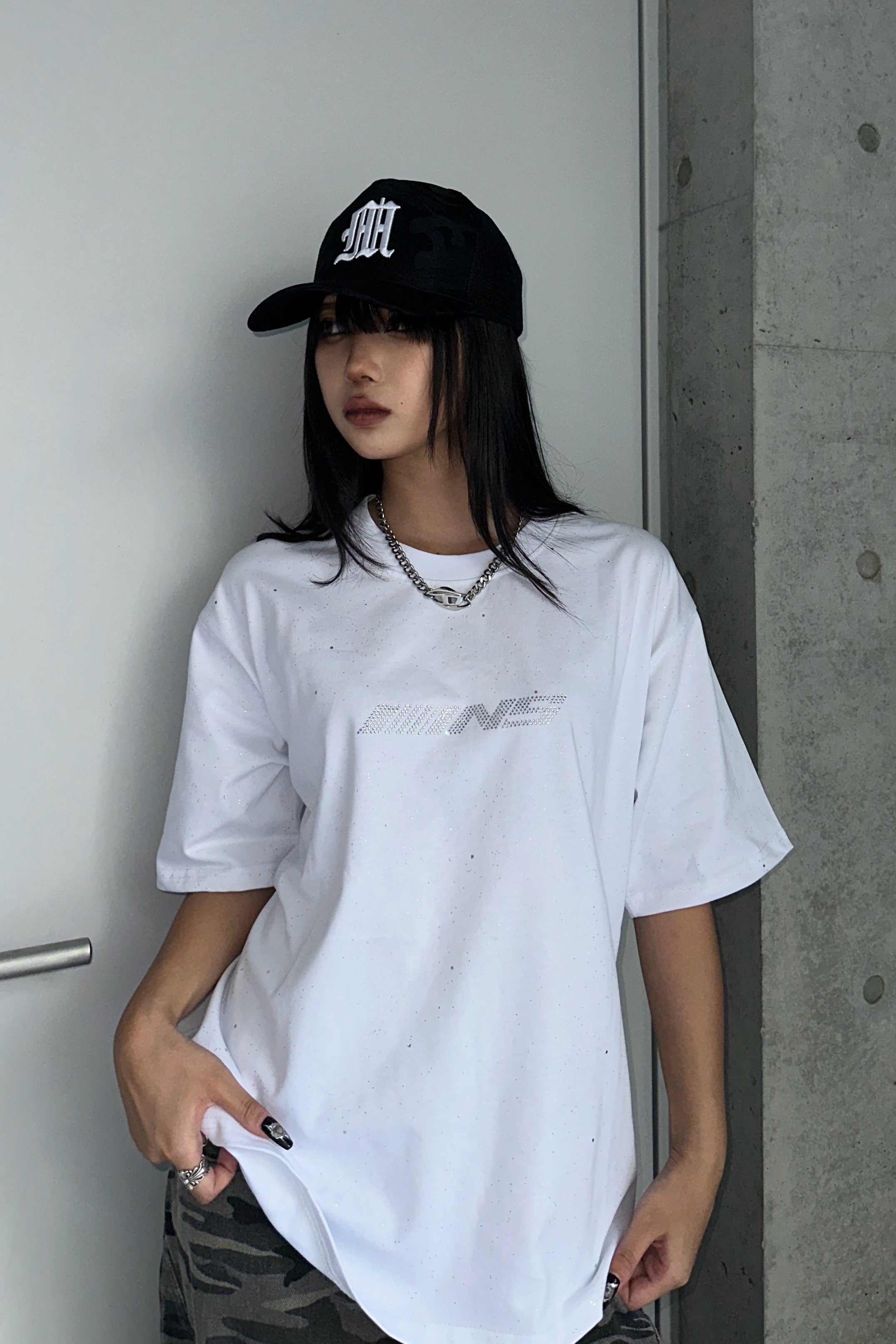 kirakira over logo T-shirt KSG20867
