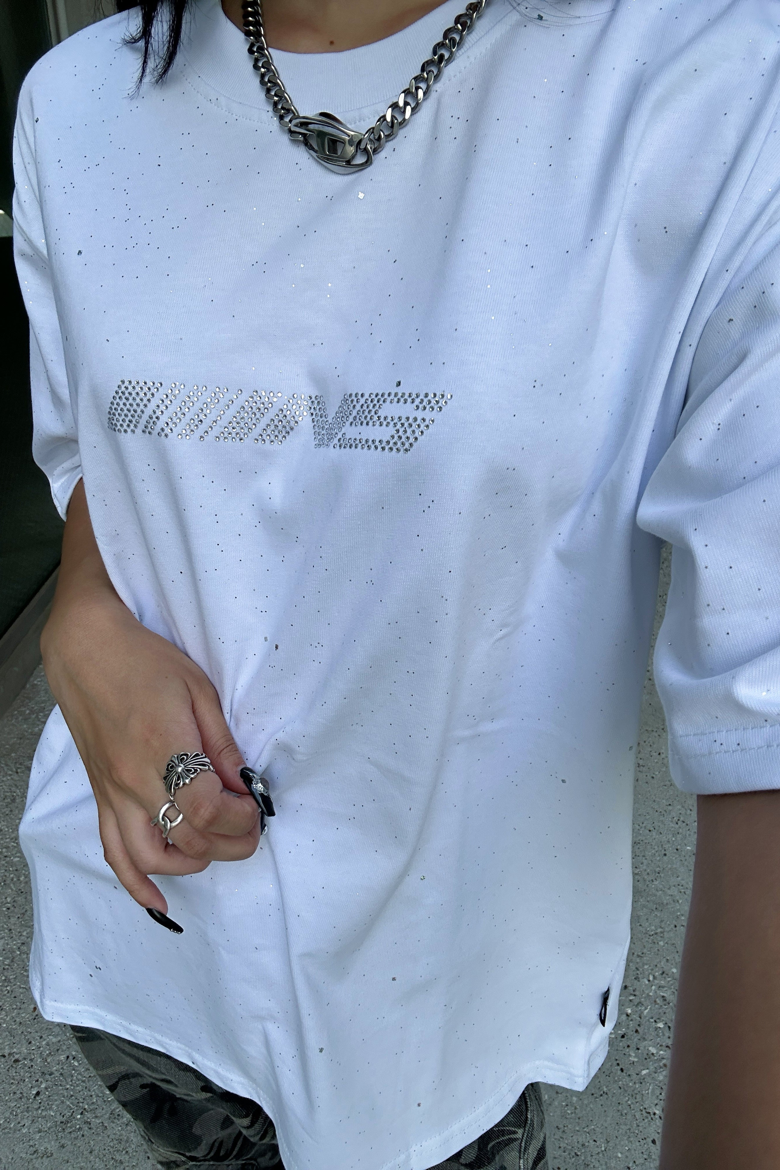 kirakira over logo T-shirt KSG20867