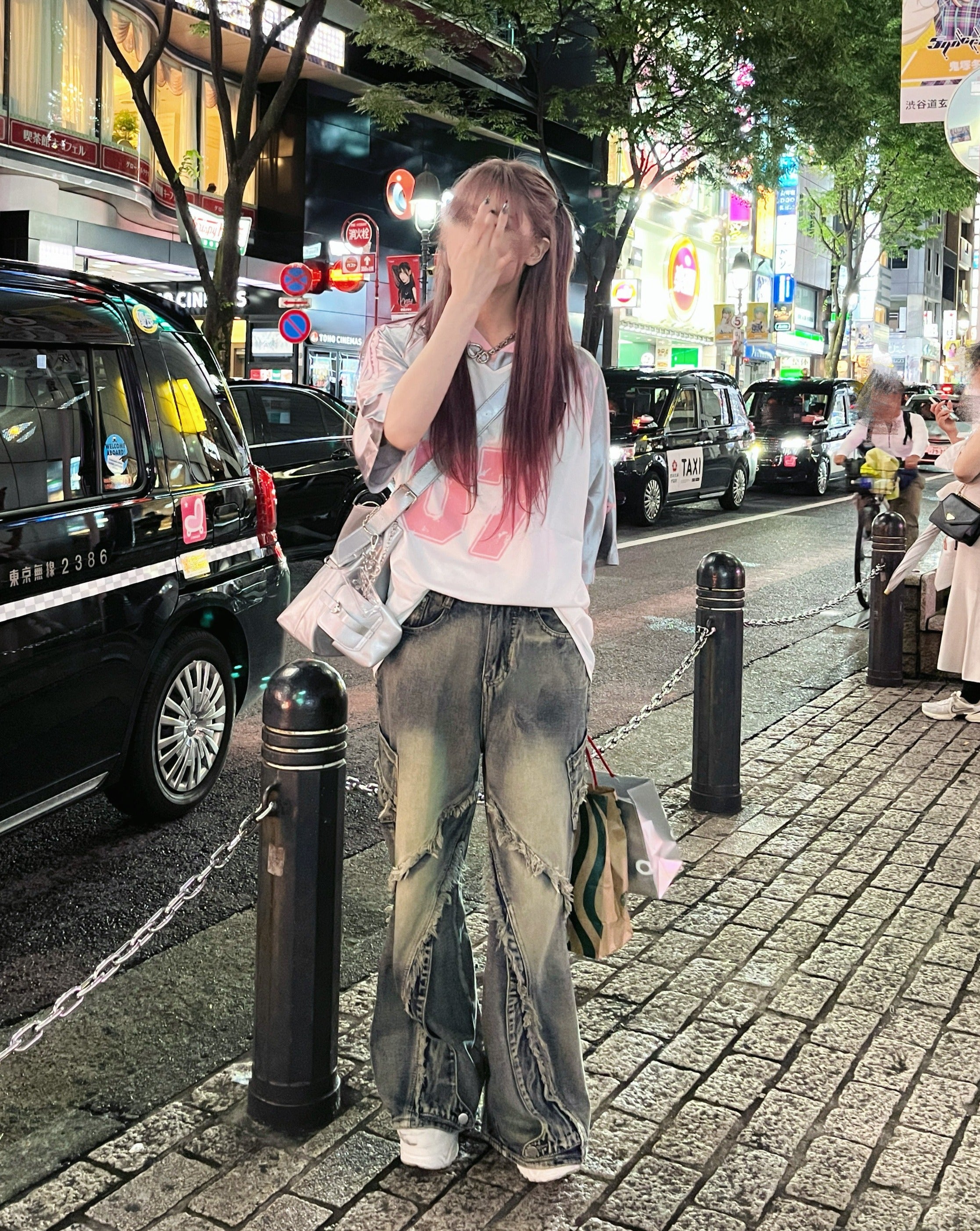 ウォッシュドブルーフリンジデニム KSG19121