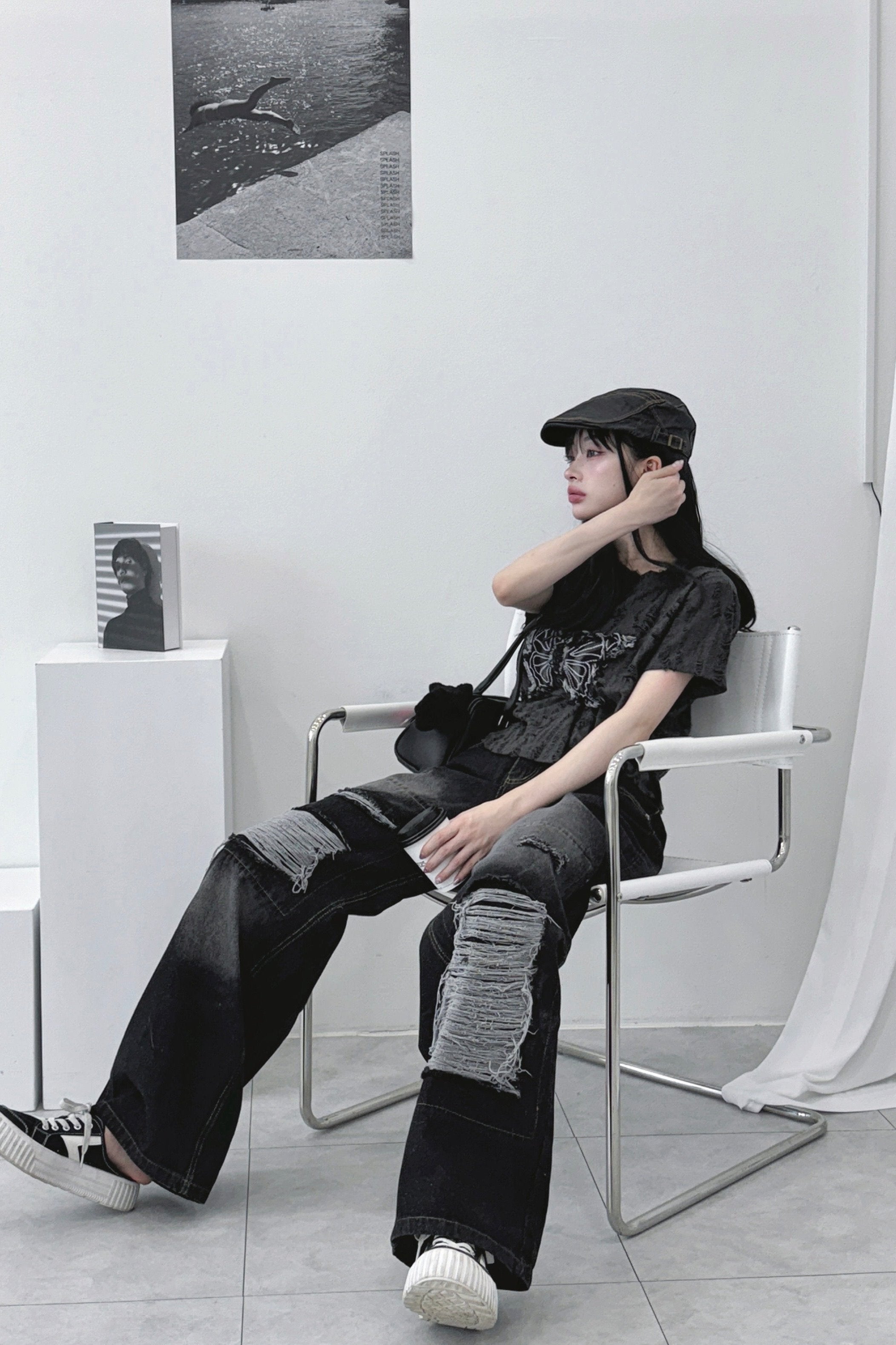 ダメージバタフライTシャツ KSG21239