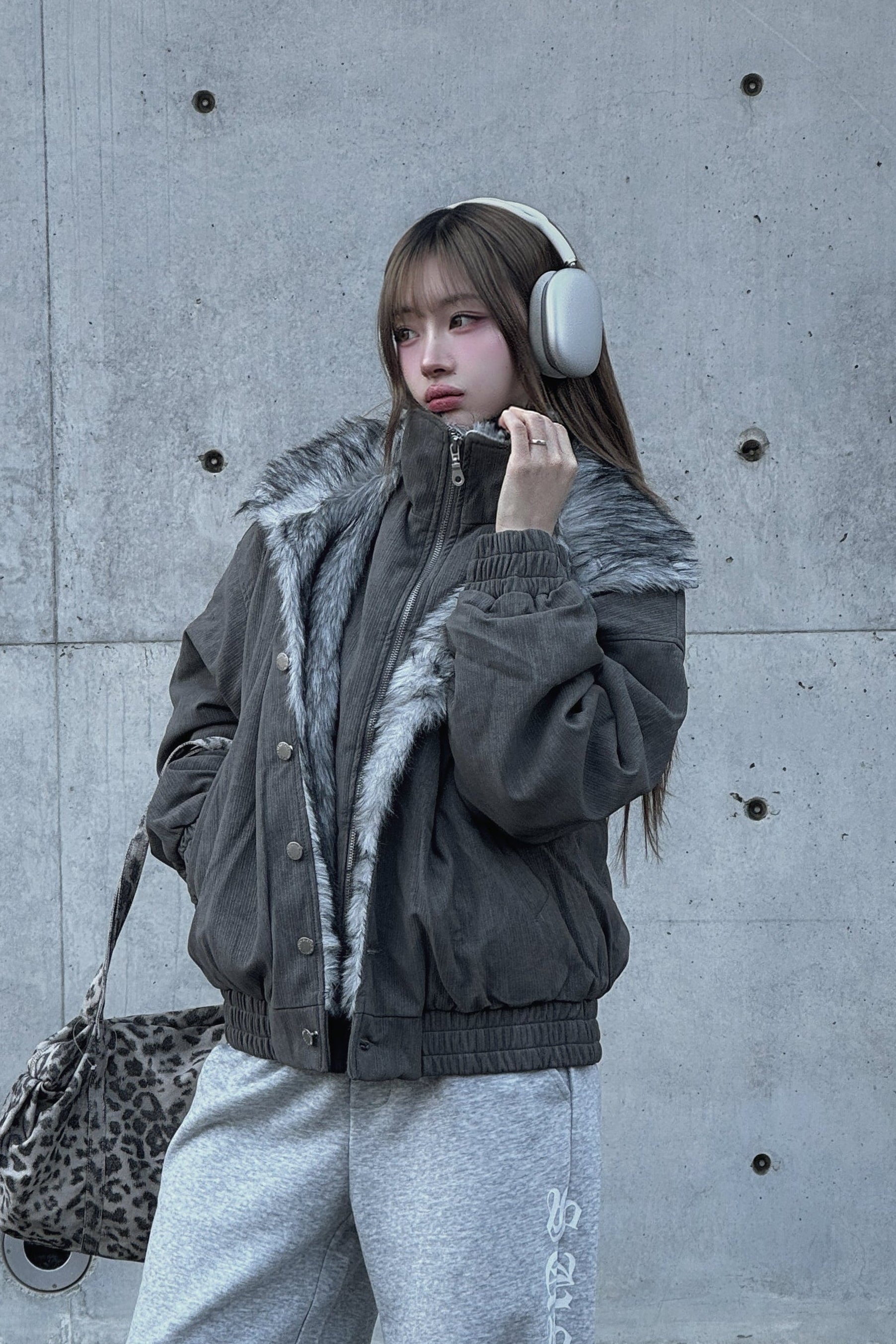 ダブルカラーファージャケット KSG30078