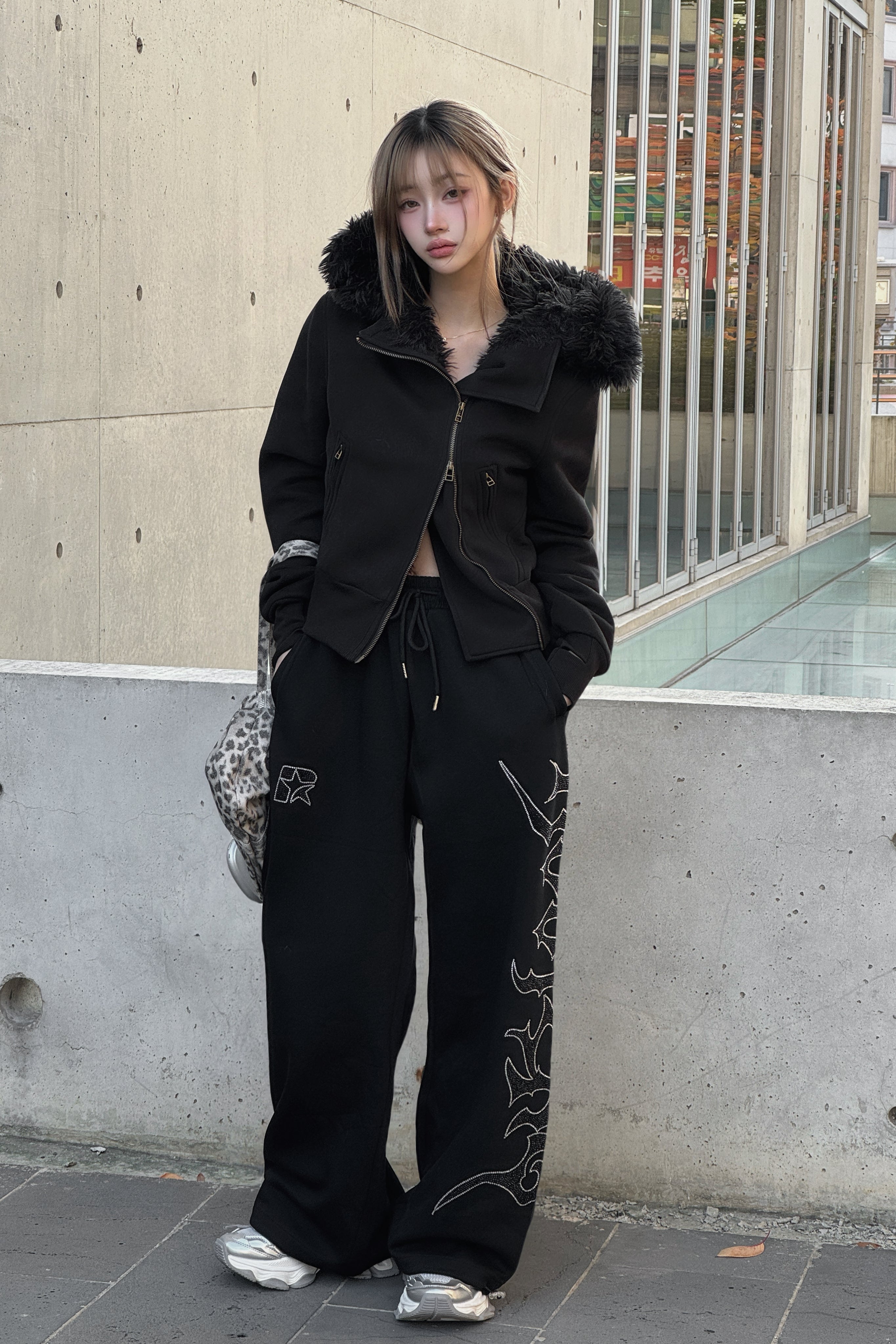 フェイクファージップアップジャケット KSG30077