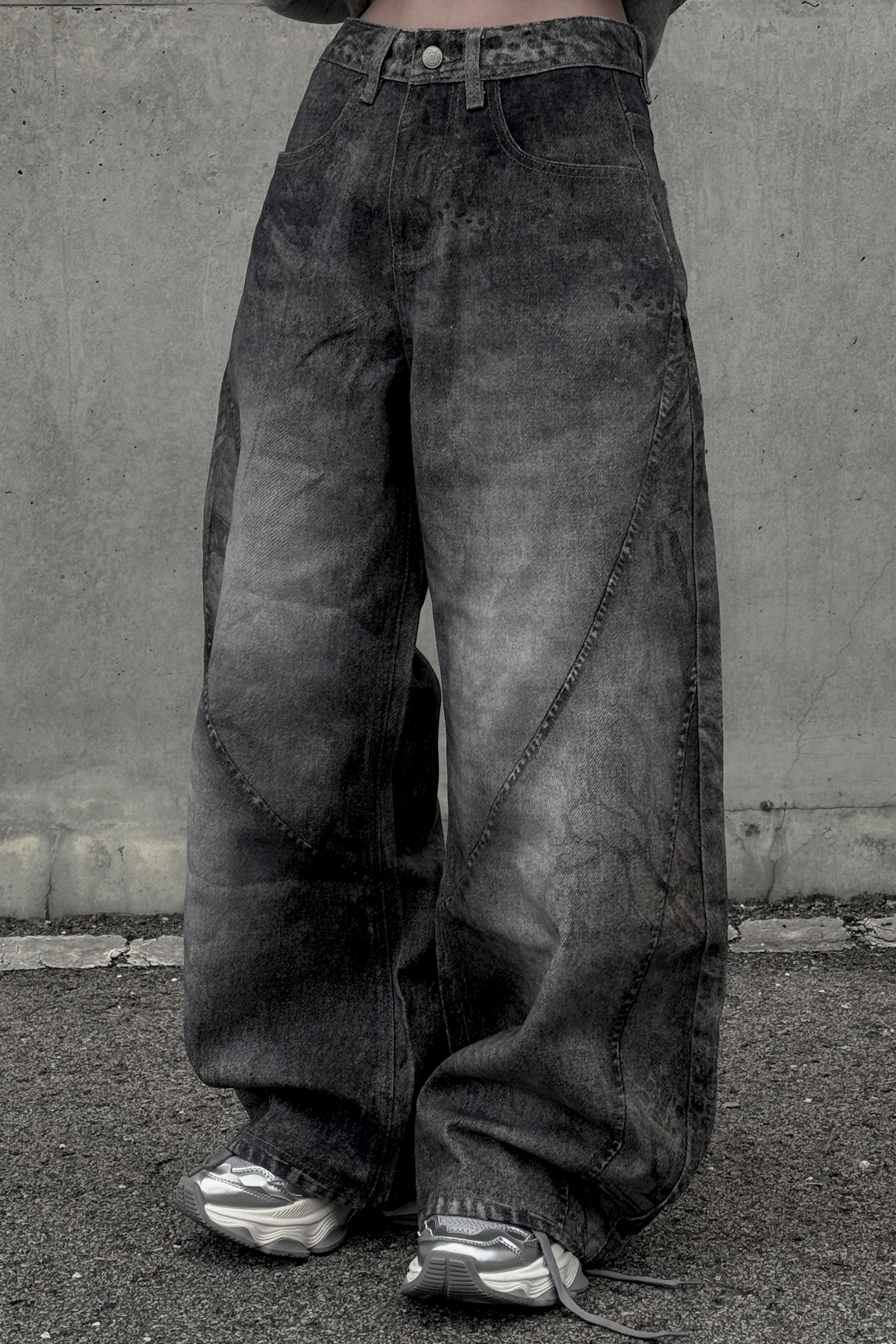 ウォッシュドワイドバギーデニム KSG19386