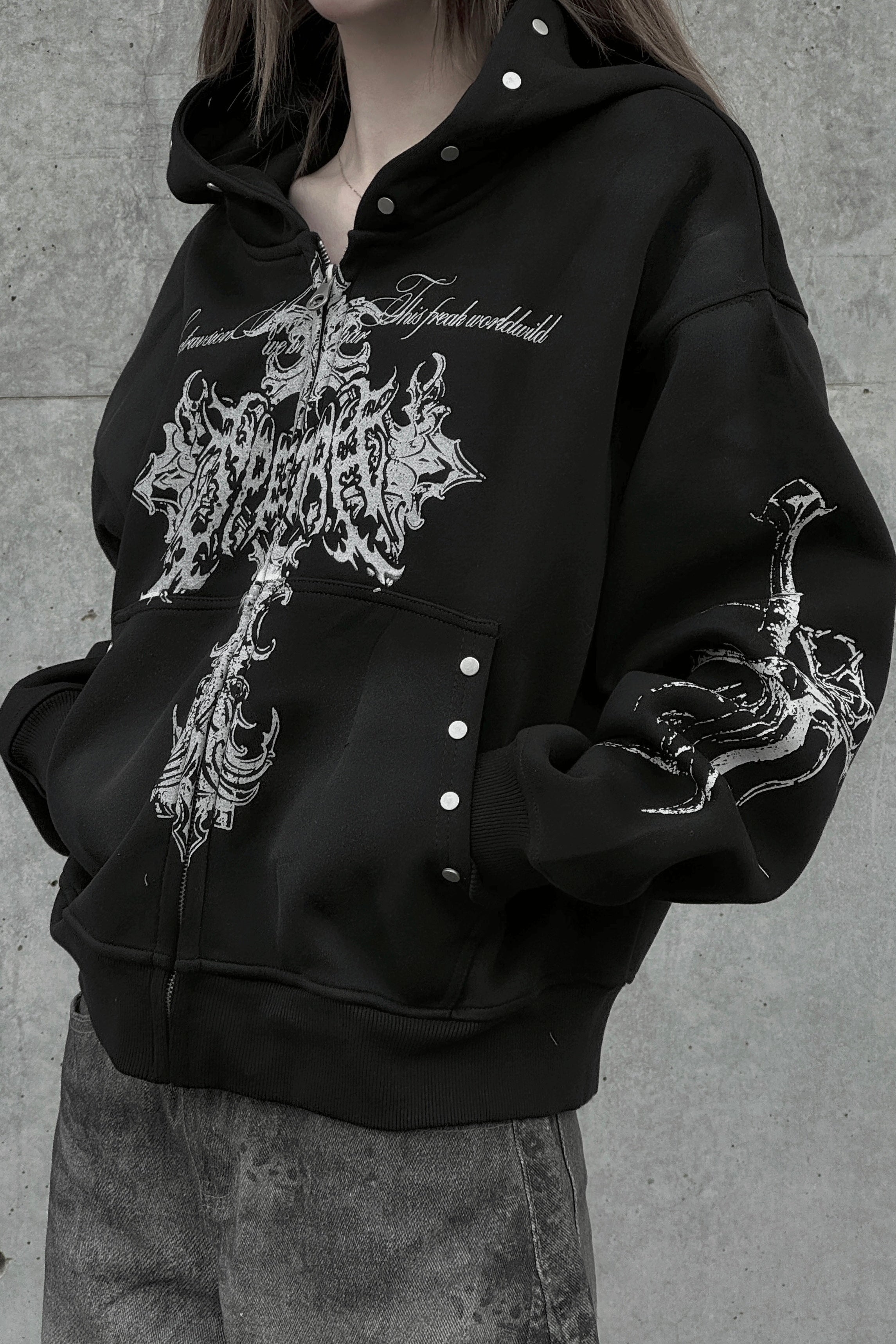 ウォッシュドクロスジップアップパーカー KSG21123