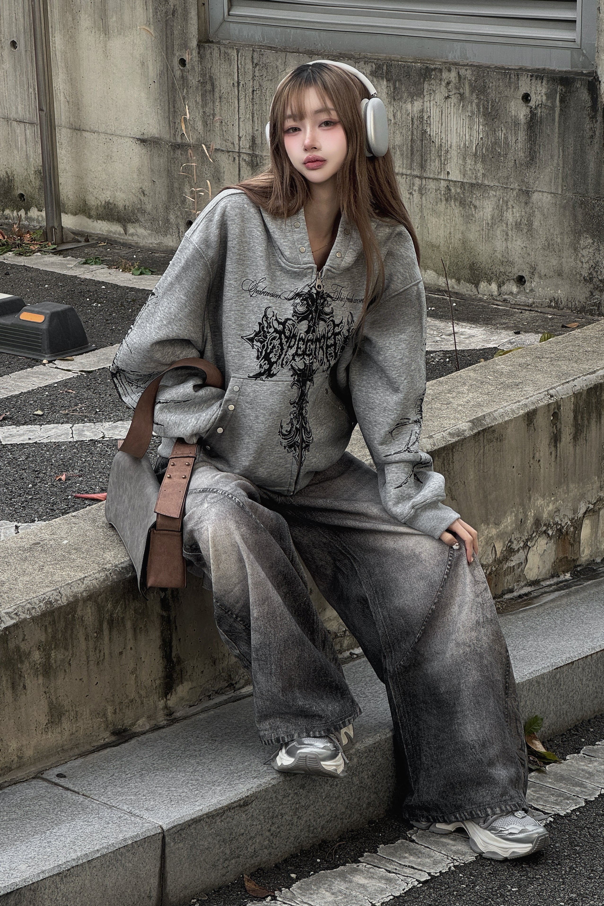 ウォッシュドワイドバギーデニム KSG19386