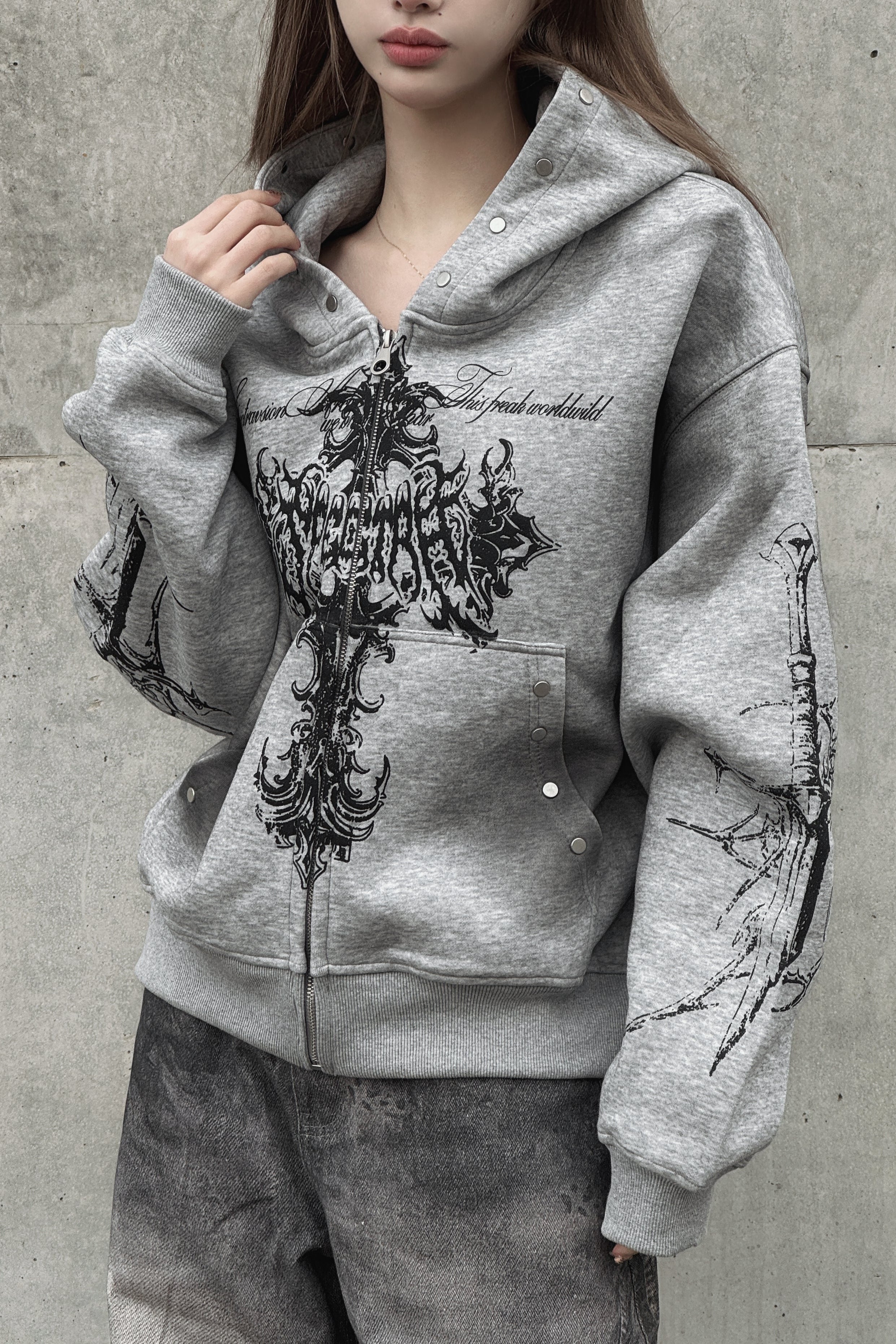 ウォッシュドクロスジップアップパーカー KSG21123