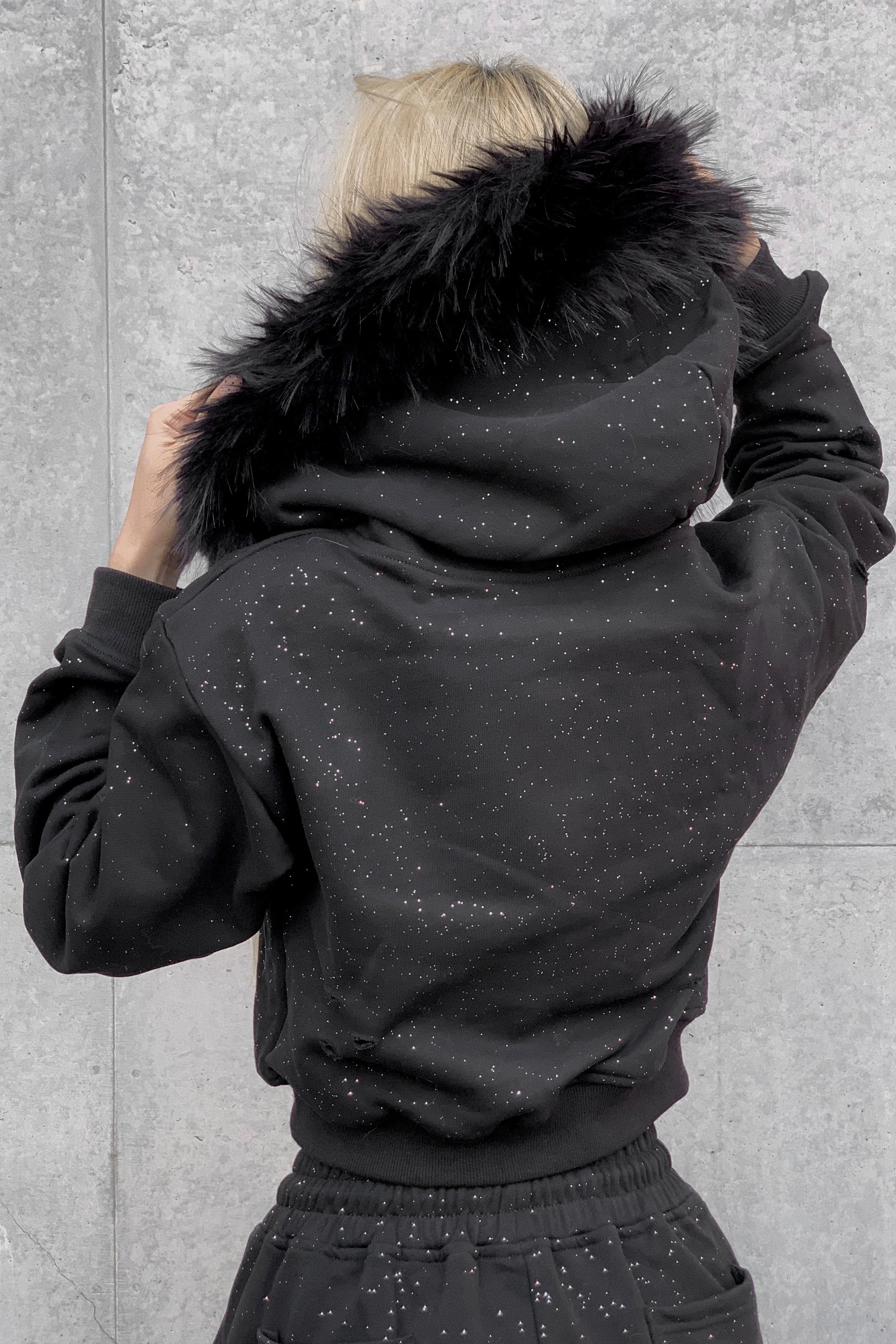 ラメスウェットフーディーセットアップ KSG30104