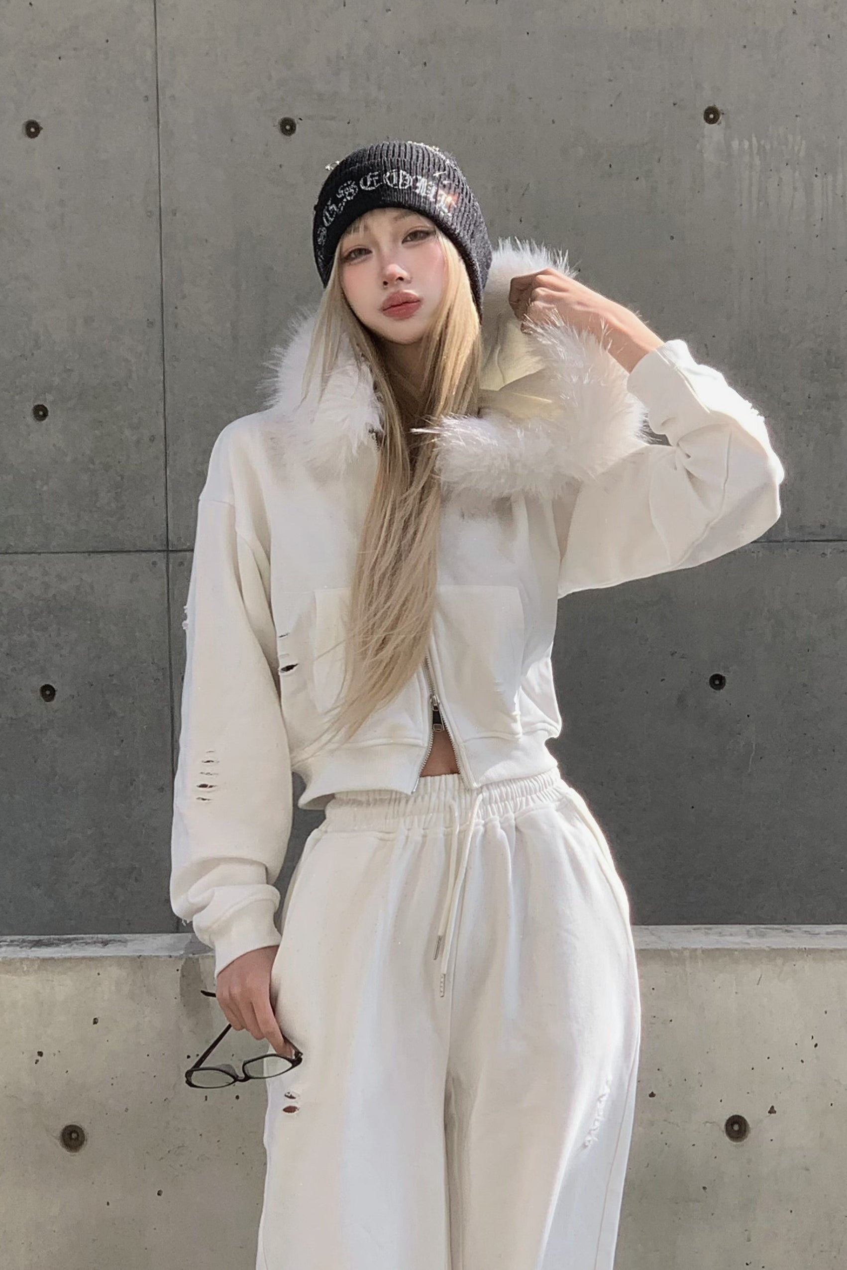 ラメスウェットフーディーセットアップ KSG30104