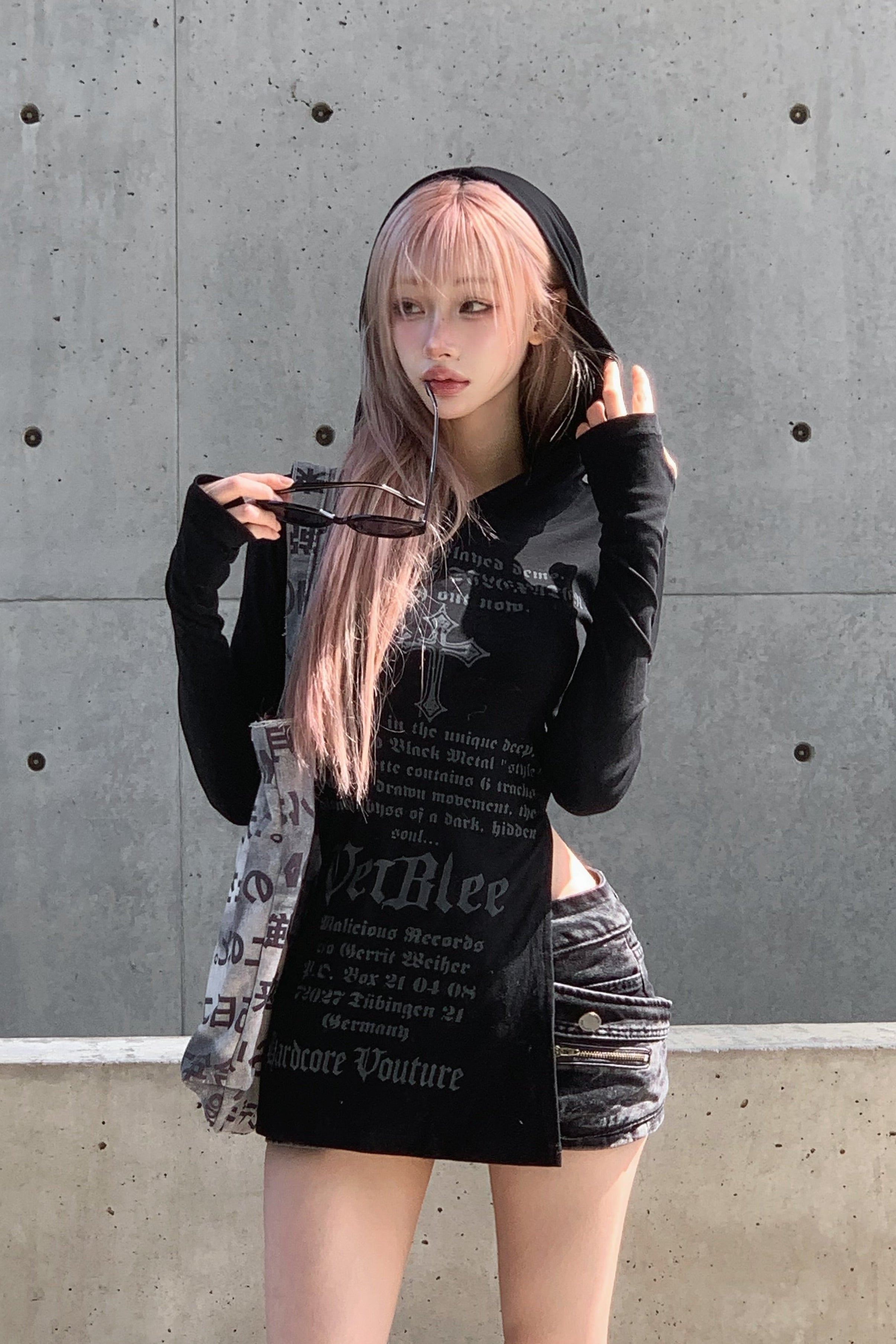 ウォッシュカーゴデニムミニスカパン KSG19404