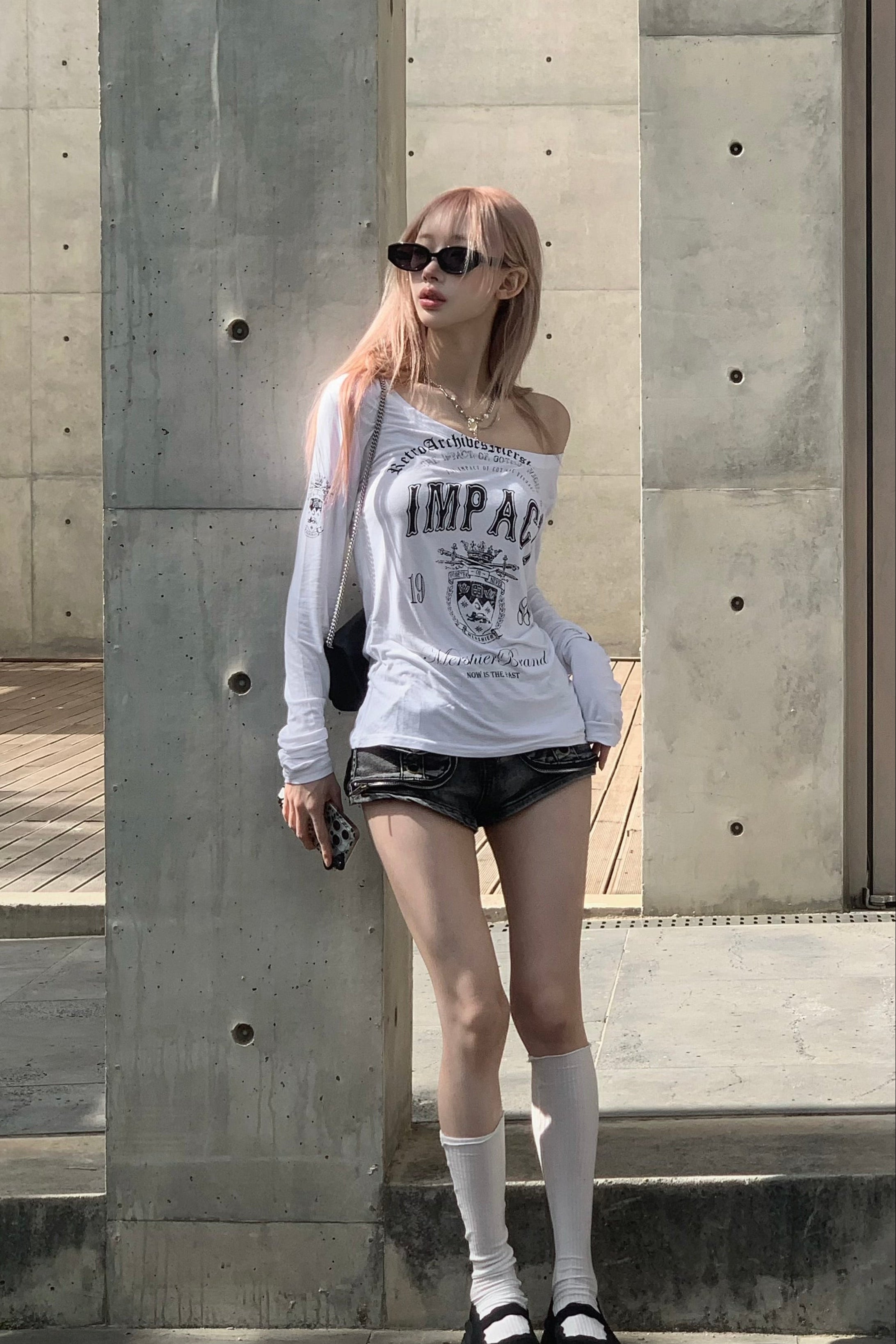 エンブレムレタリングデザインTシャツ KSG21203