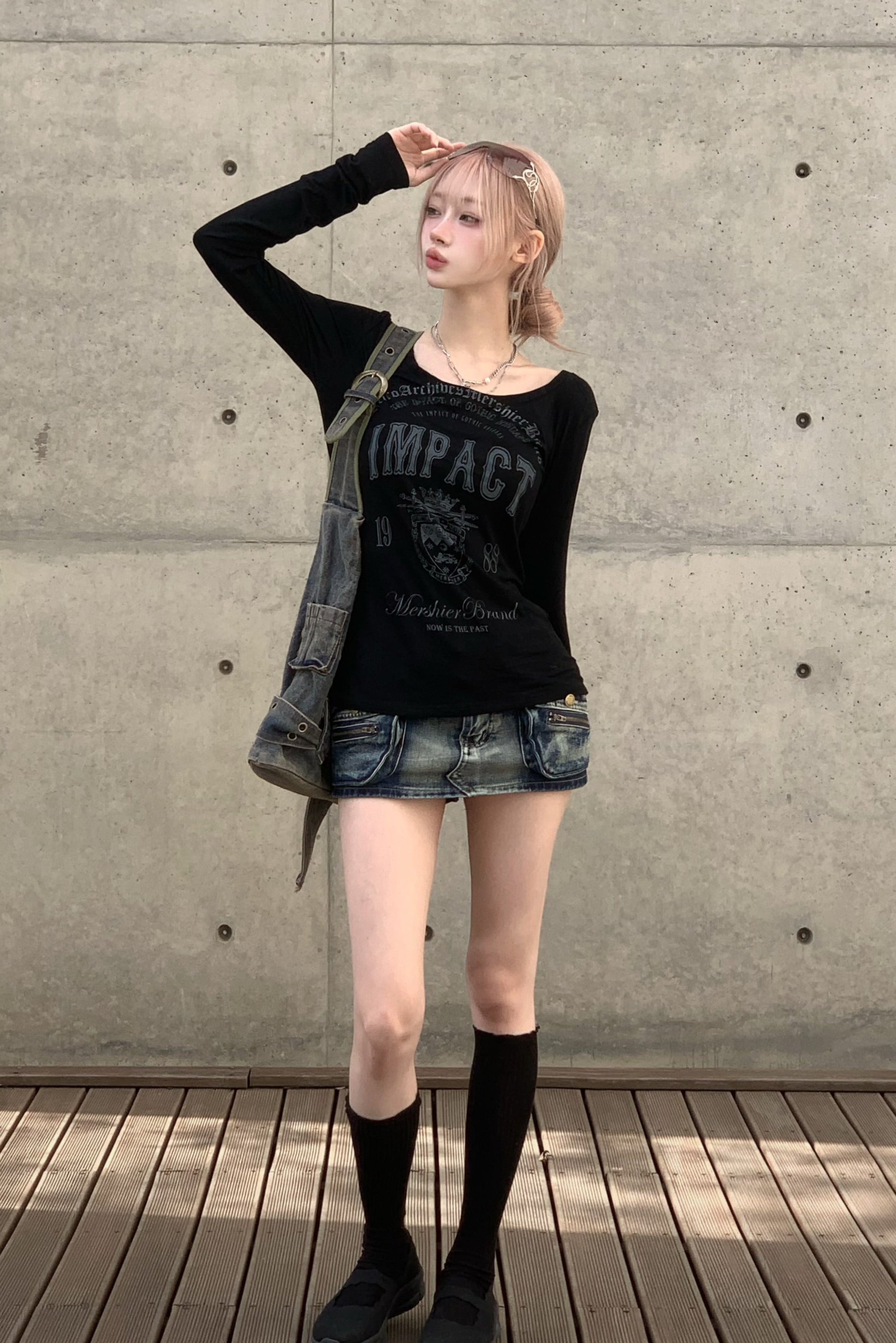 エンブレムレタリングデザインTシャツ KSG21203