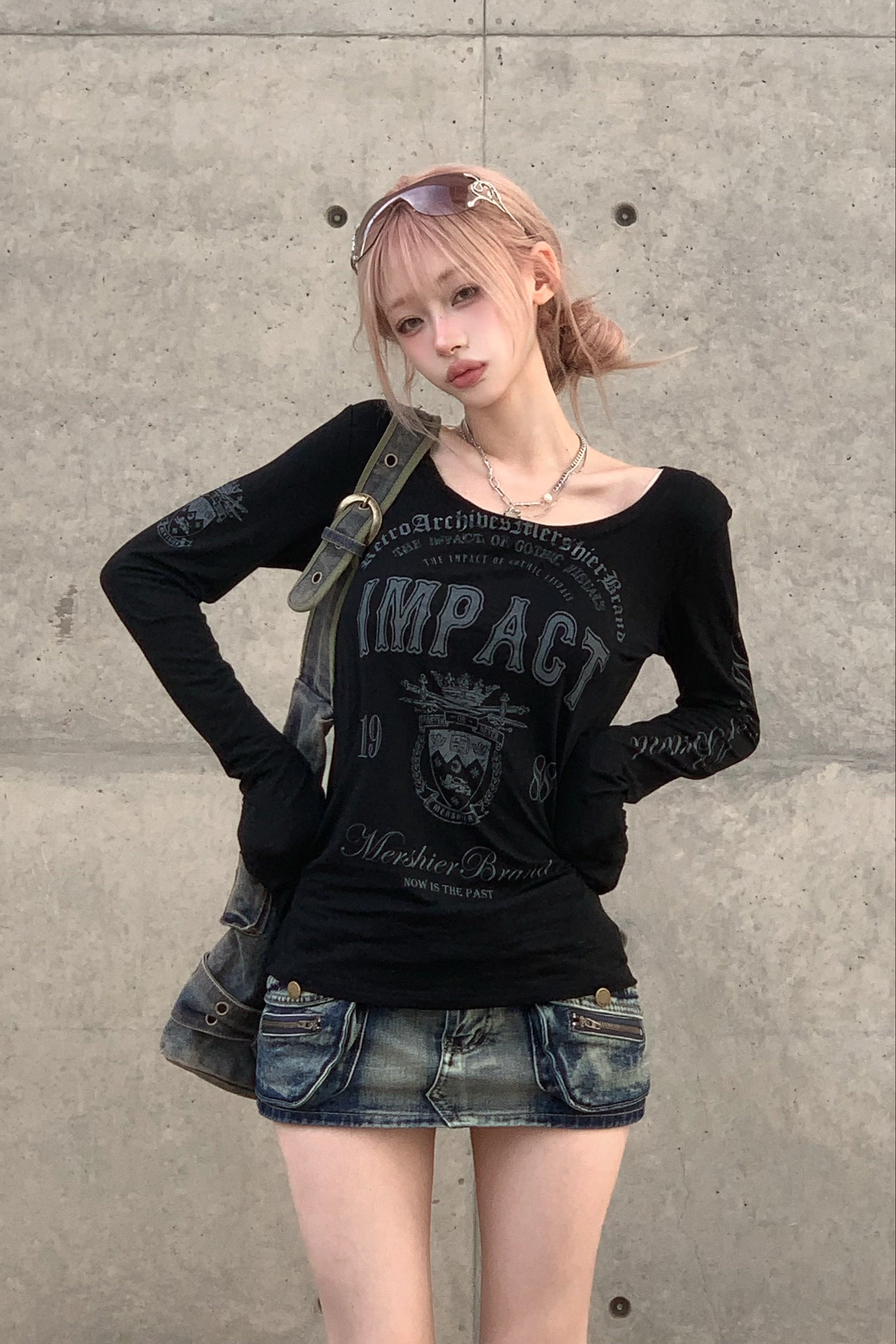 エンブレムレタリングデザインTシャツ KSG21203