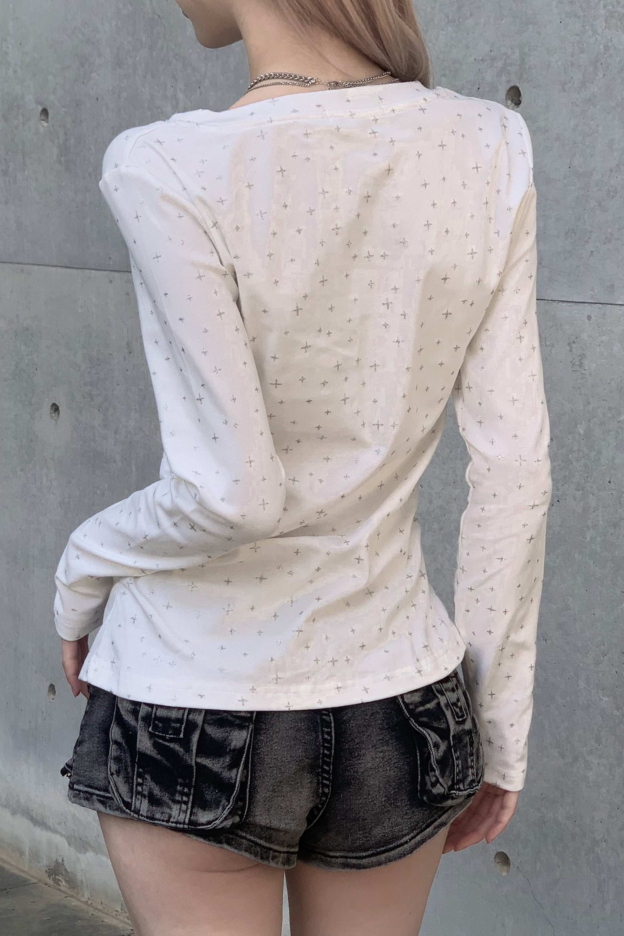 クロスデザインレタリングTシャツ KSG21202