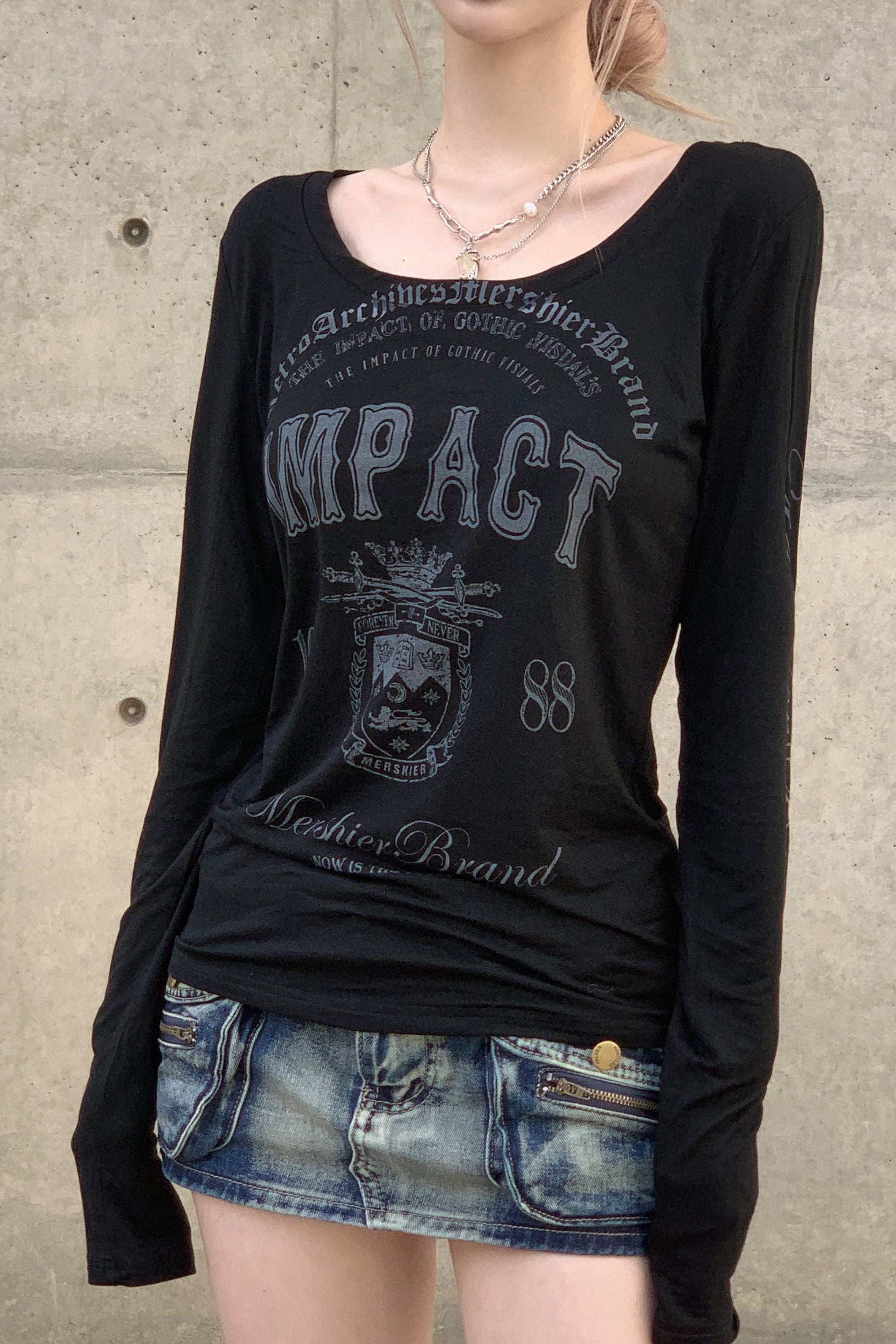 エンブレムレタリングデザインTシャツ KSG21203