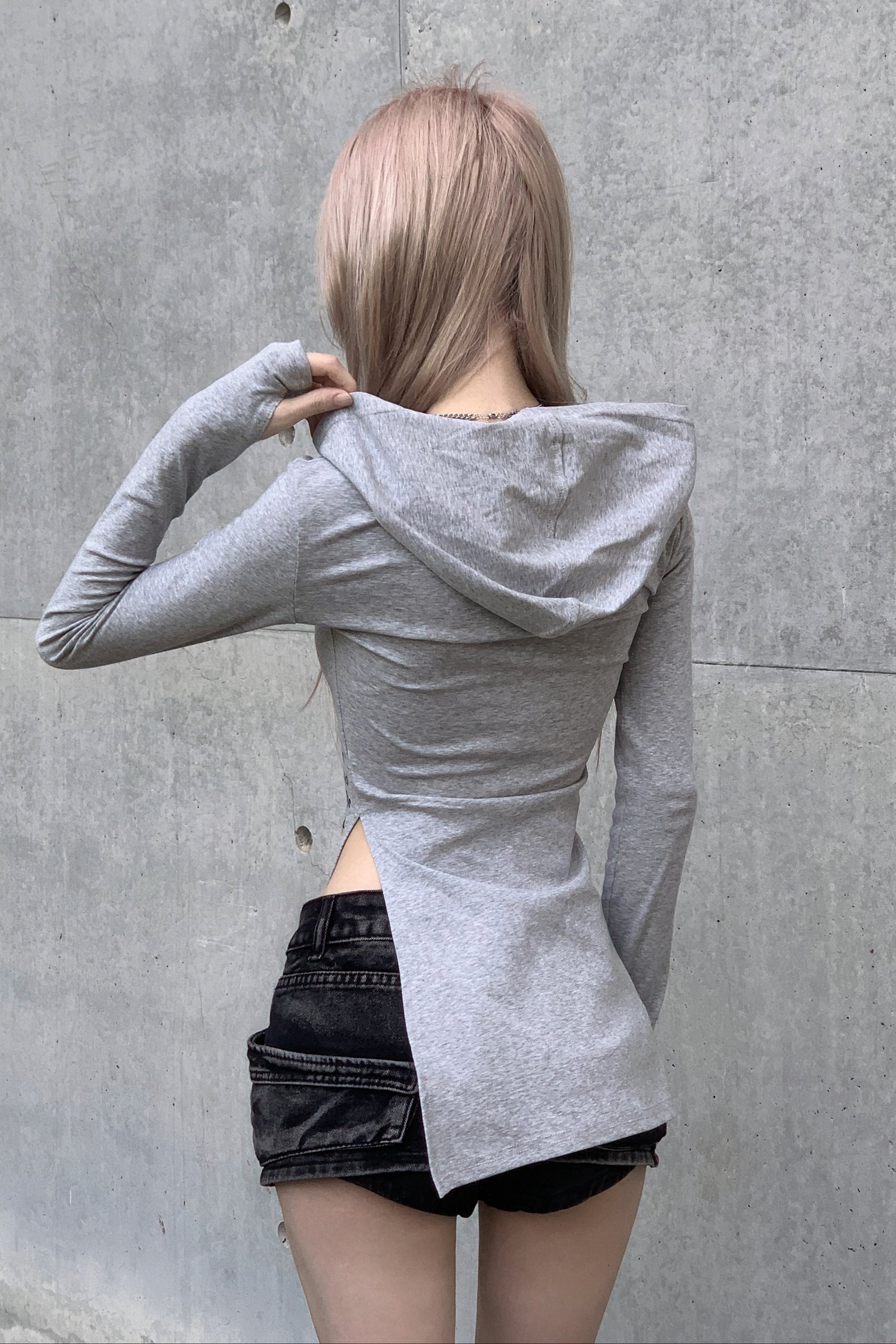 フーディーレタリングロング丈トップス KSG21200