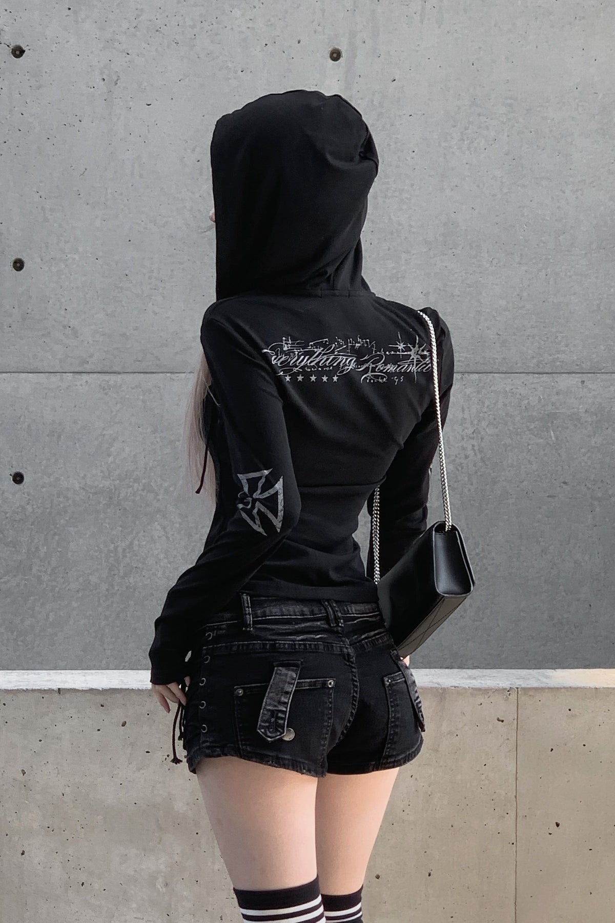 バックレタリングフーディートップス KSG21197