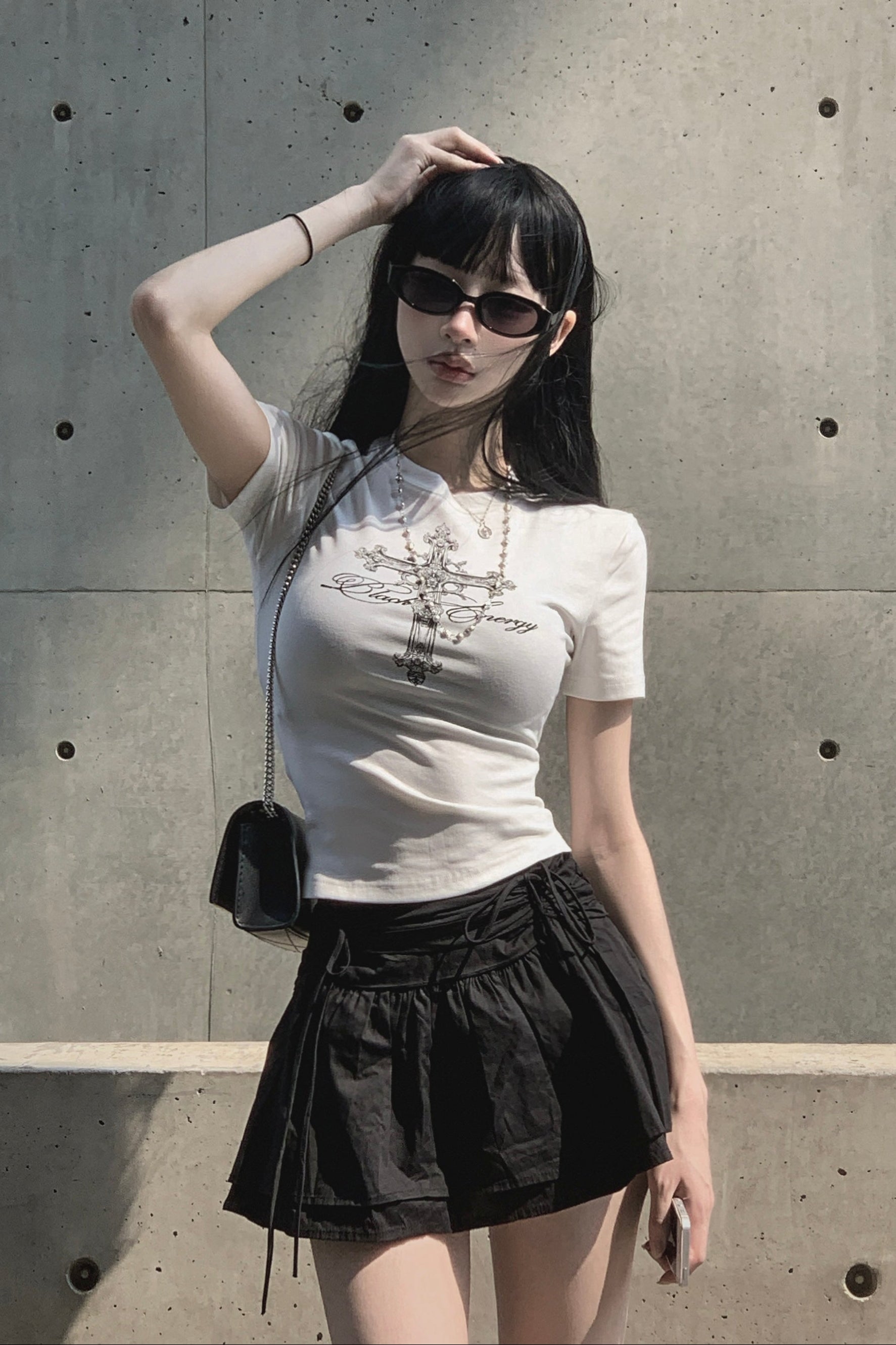 クロスレタリングTシャツ KSG21234