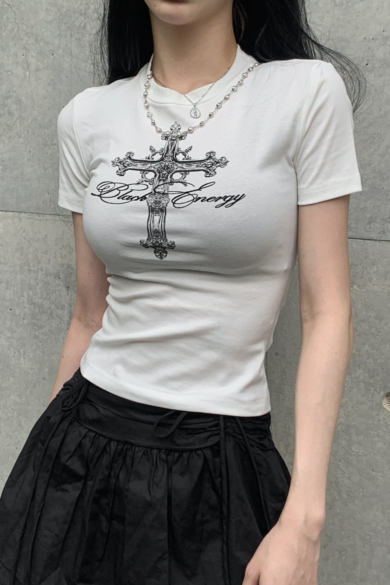 クロスレタリングTシャツ KSG21234