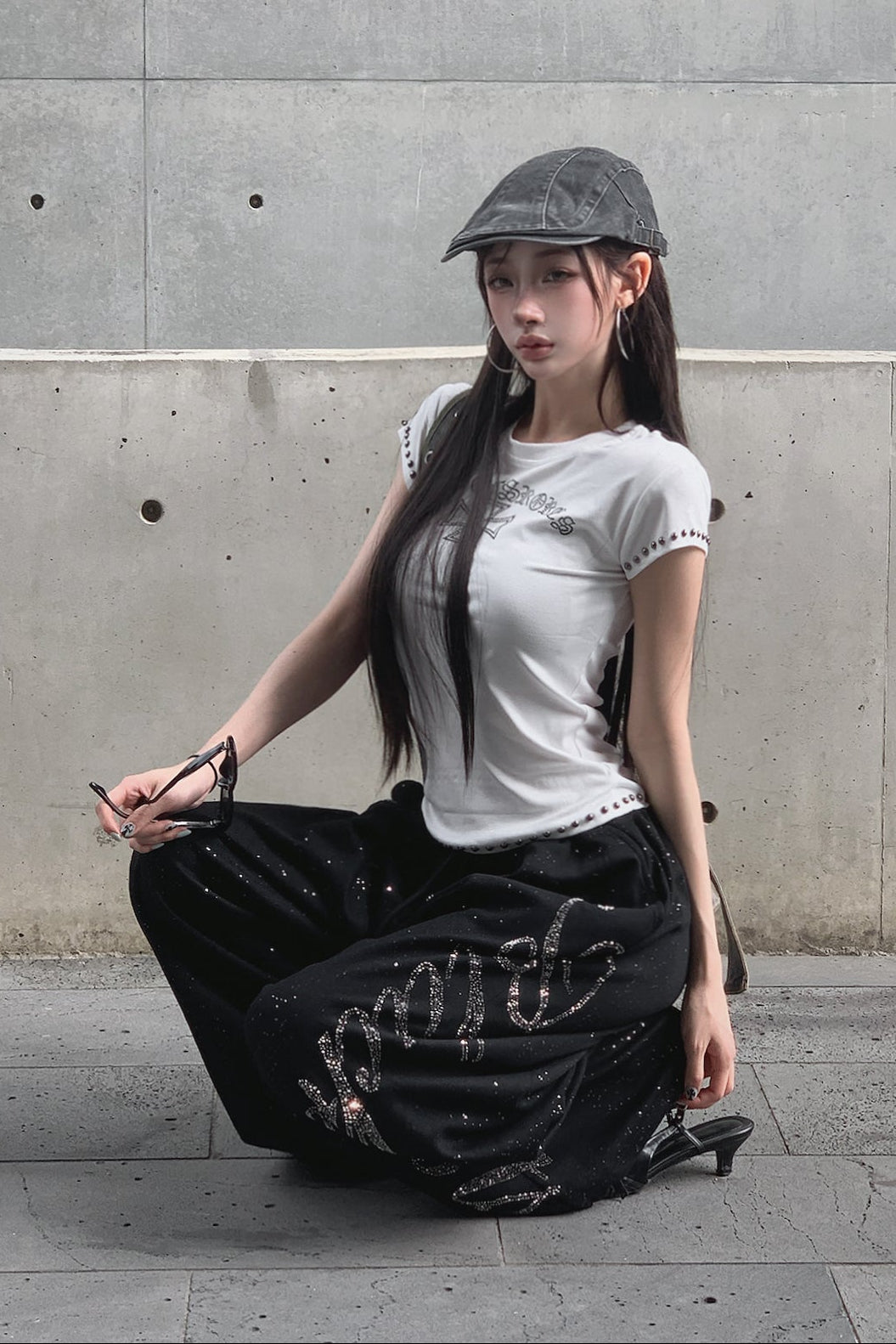 kirakiraレタリングスウェットパンツ KSG19439