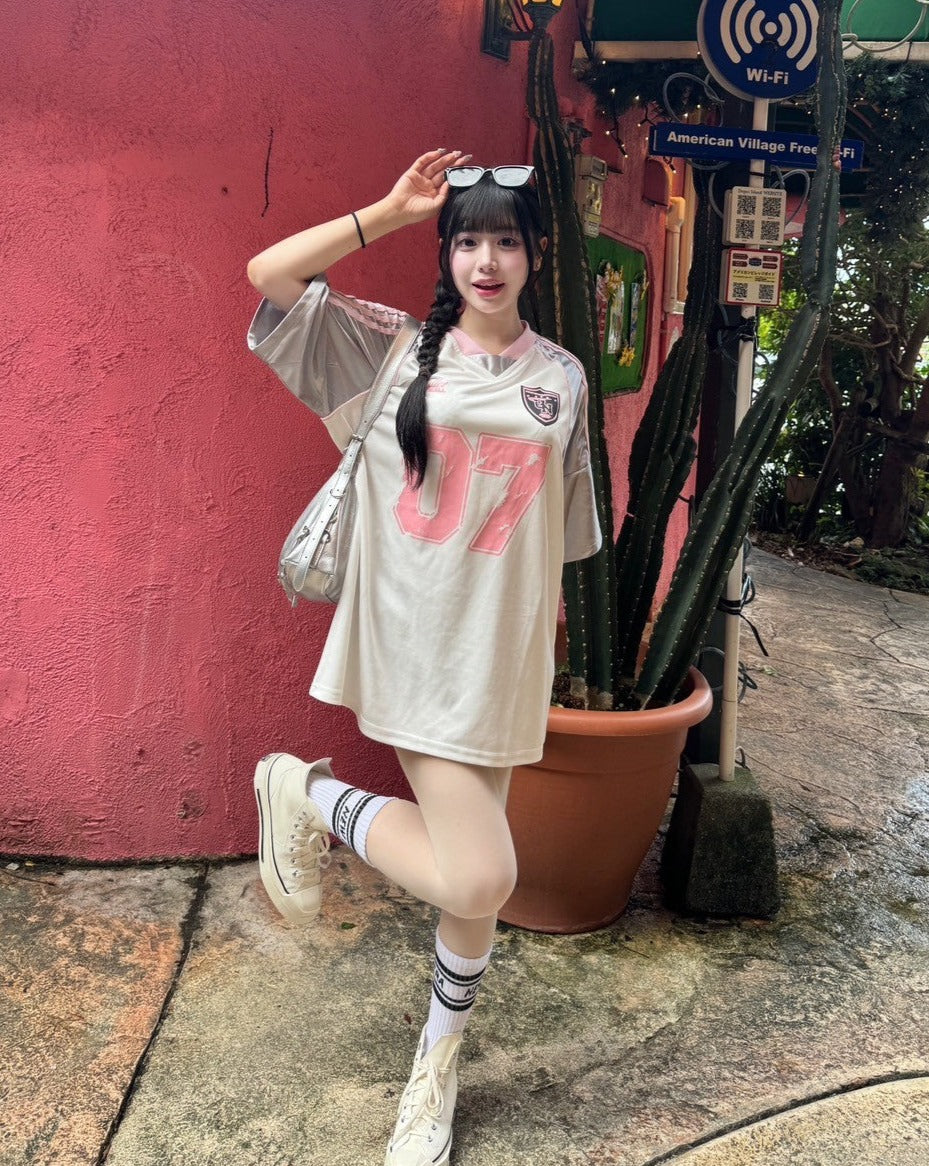 リボンプリントユニフォームTシャツ KSG20785