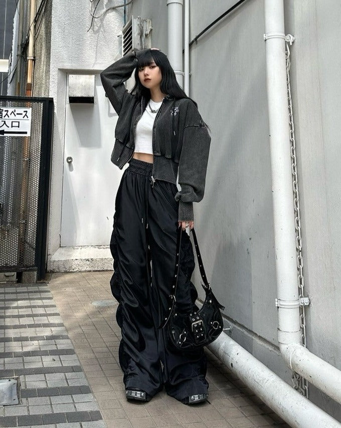 ワイドシャーリングモップパンツ KSG19205