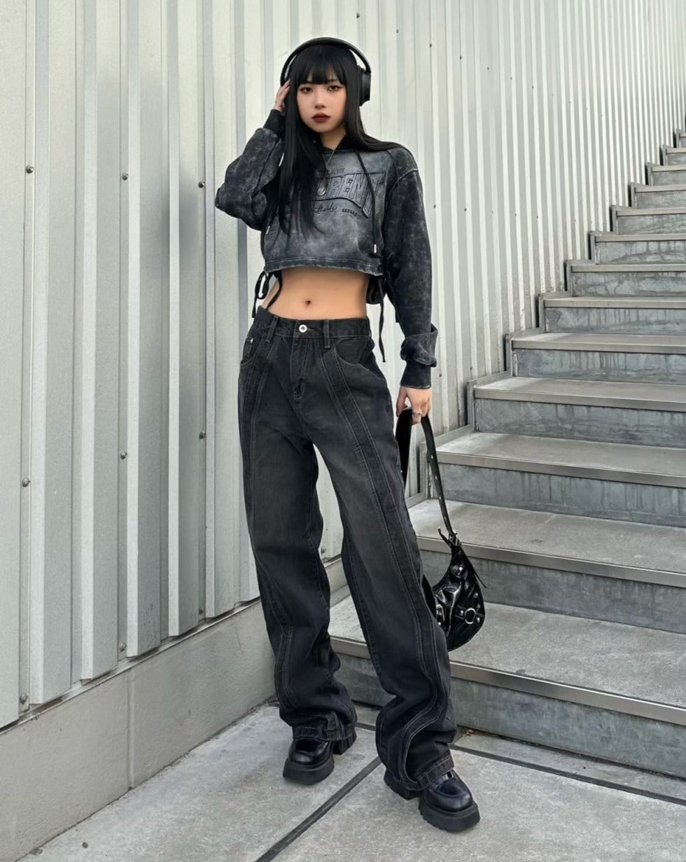 ストリートウォッシュルーズデニムパンツ KSG17728