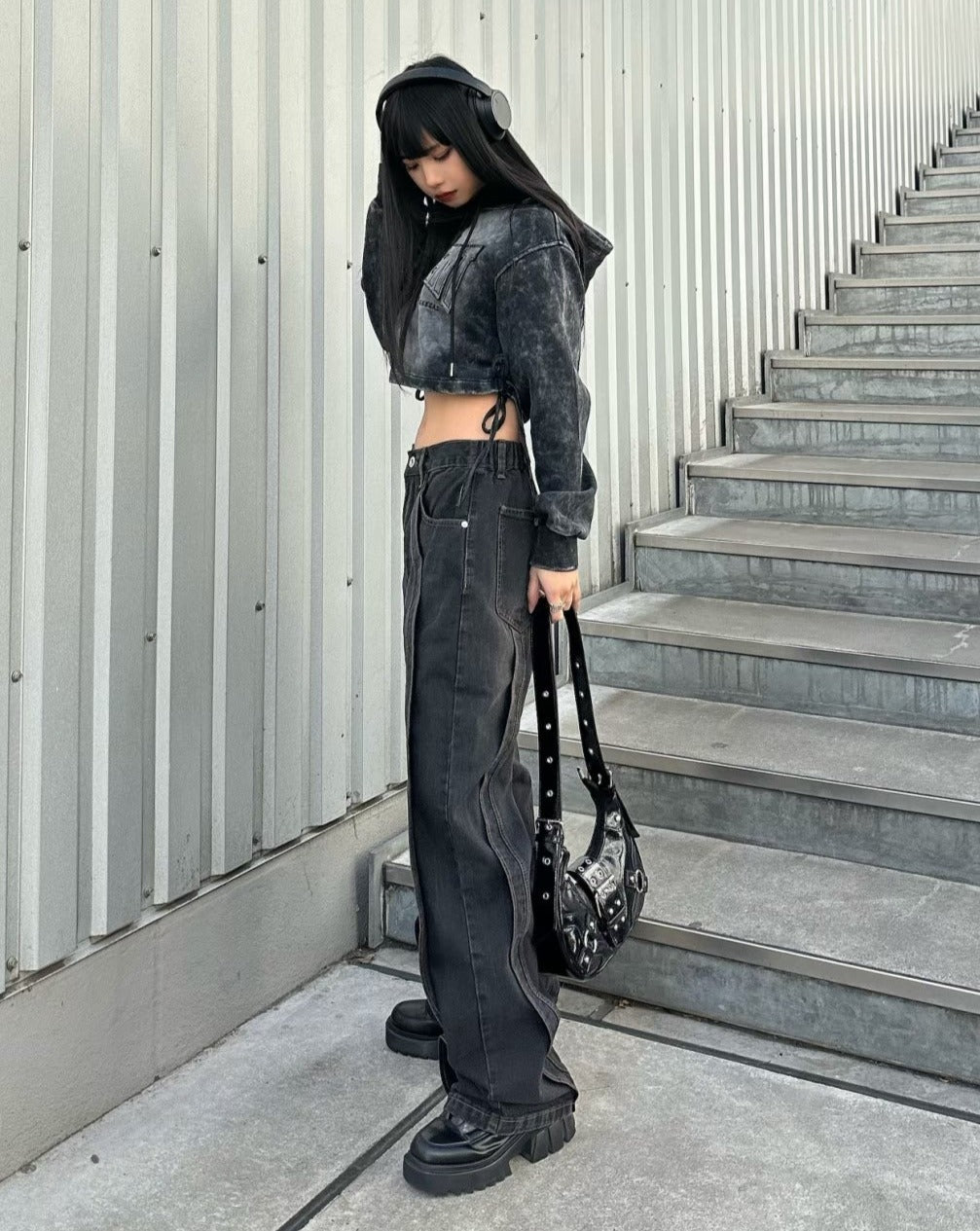 ストリートウォッシュルーズデニムパンツ KSG17728