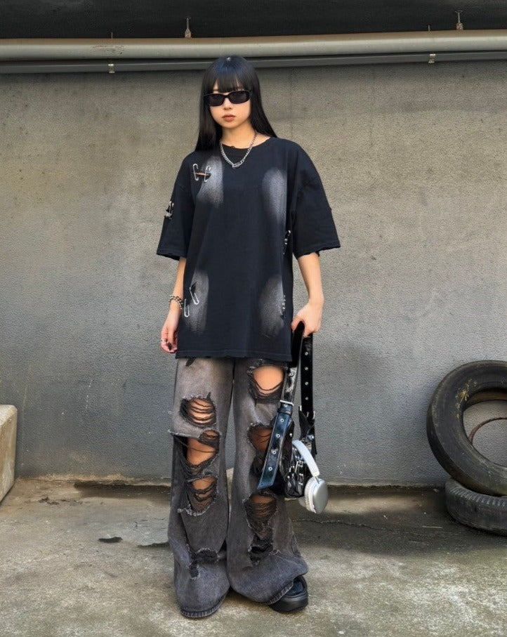 クラッシュダメージストリートデニム KSG18149