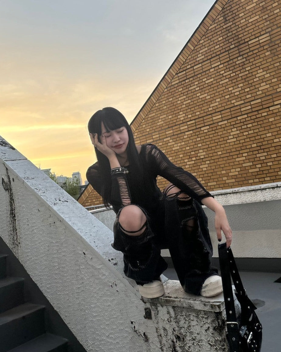 シースルークロップドニット KSG20838