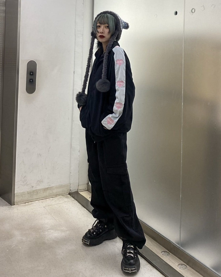 Chuanziルーズジャージセットアップ KSG30012