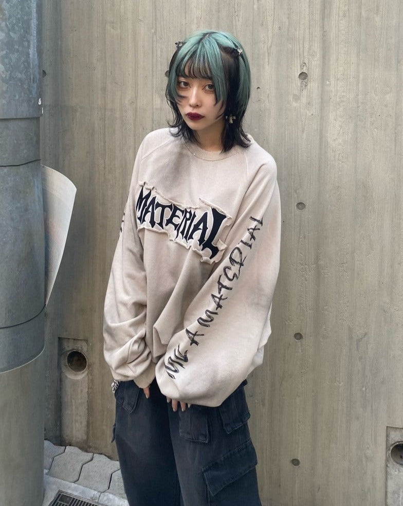 ダメージドルマンレタリングスウェット KSG20719