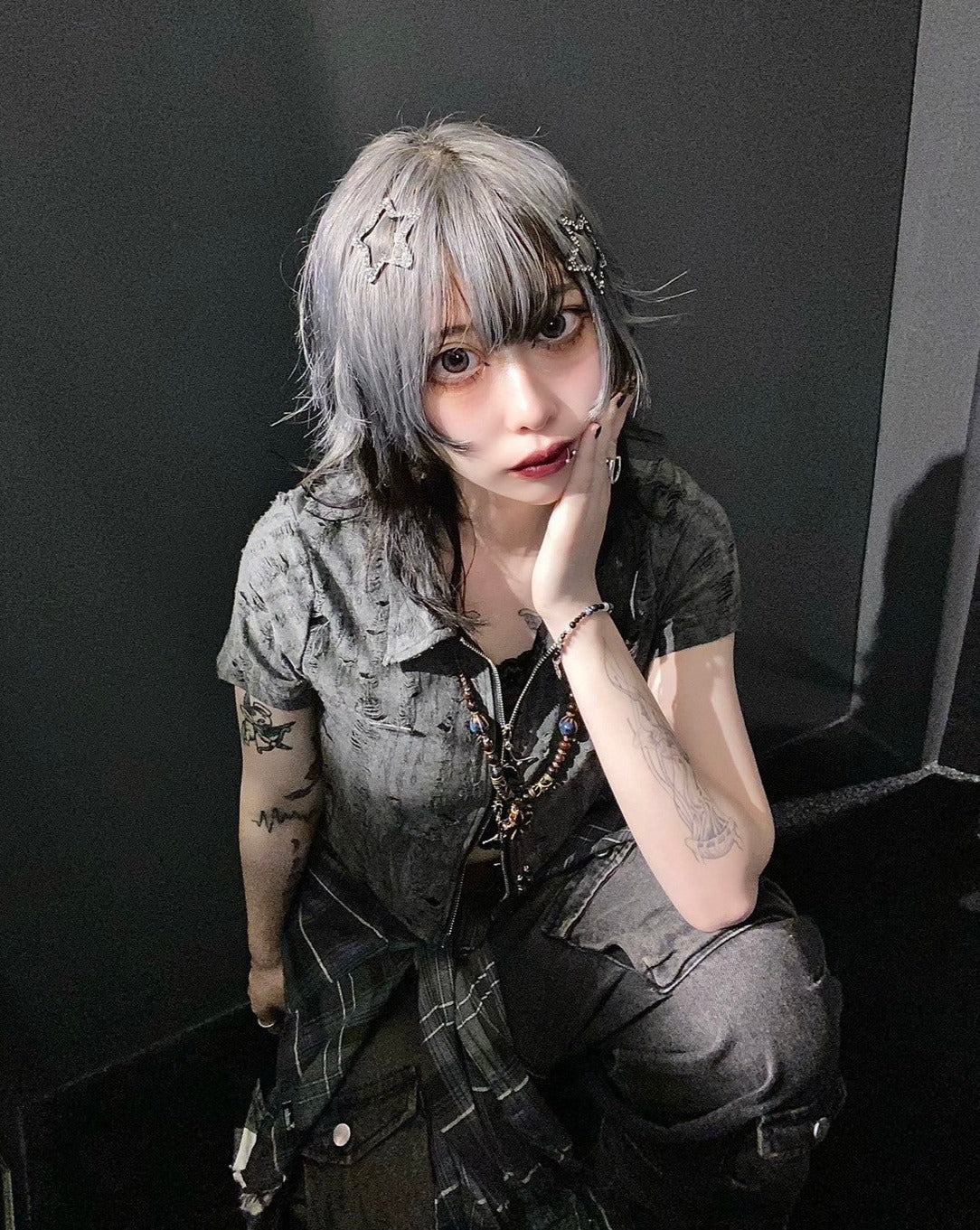 ダメージダブルジップポロトップス KSG20568