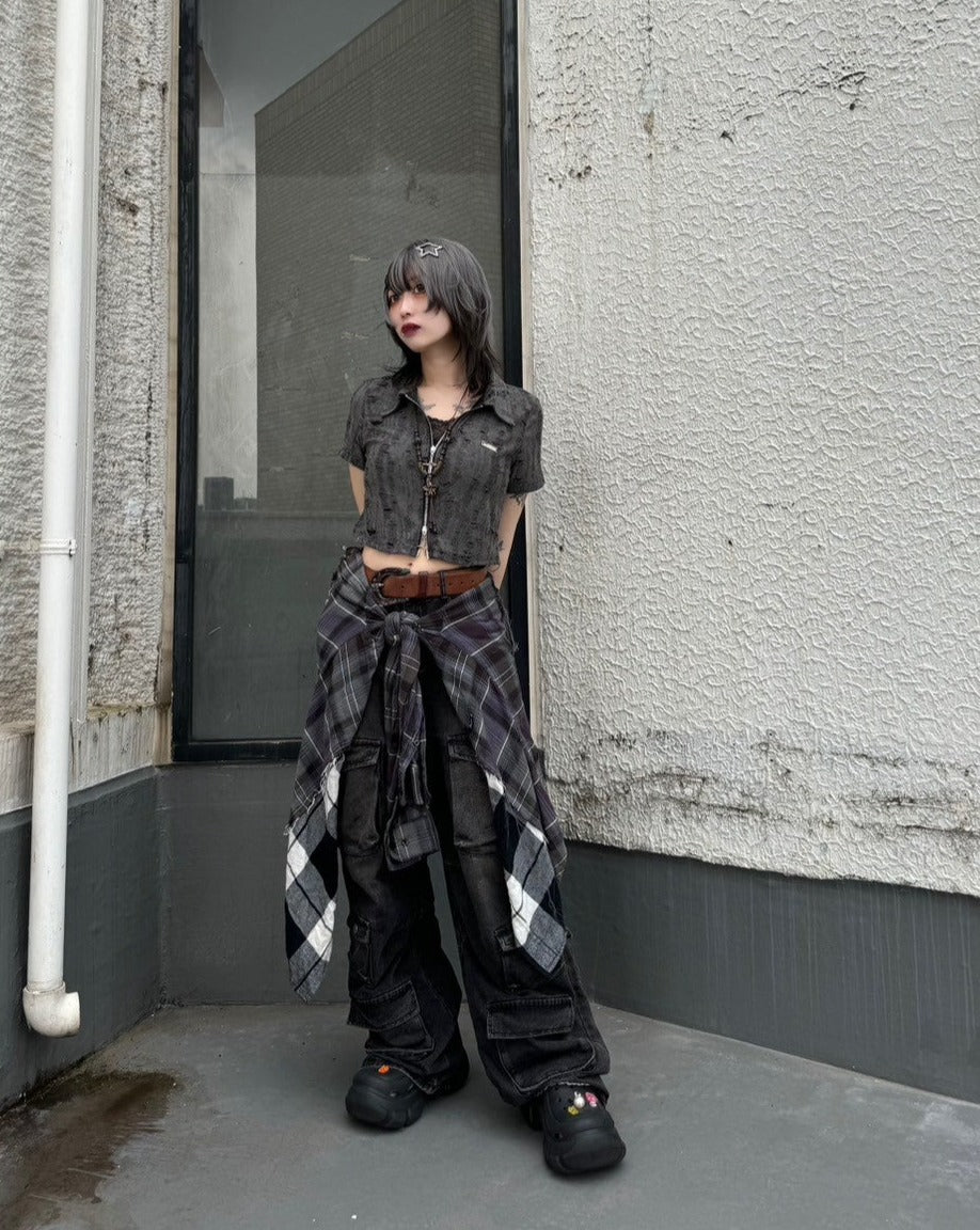 ダメージダブルジップポロトップス KSG20568