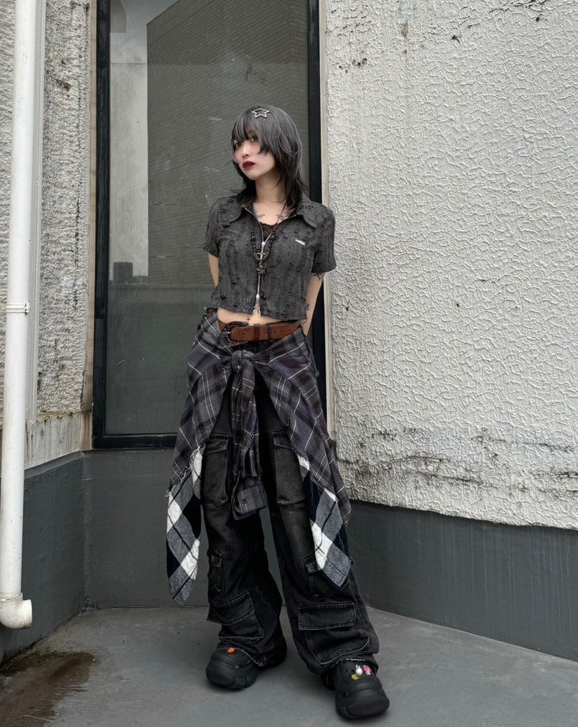 ダメージダブルジップポロトップス KSG20568