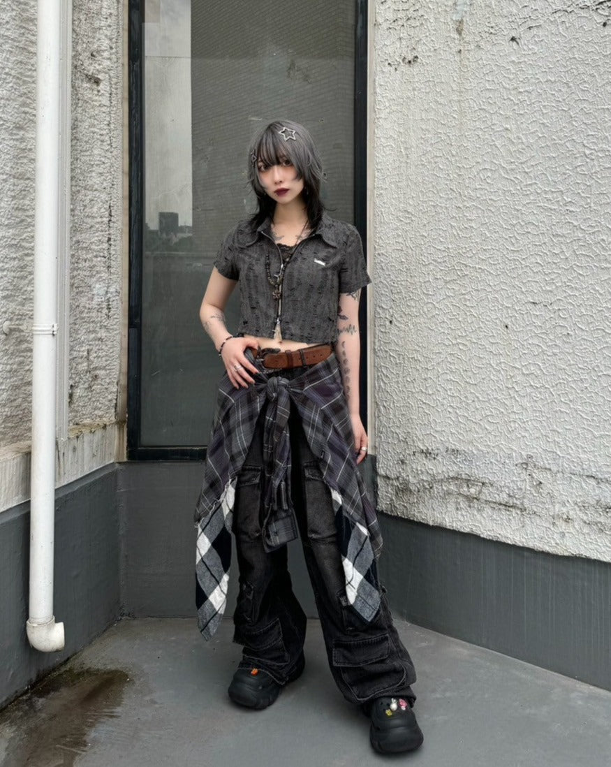 ダメージダブルジップポロトップス KSG20568