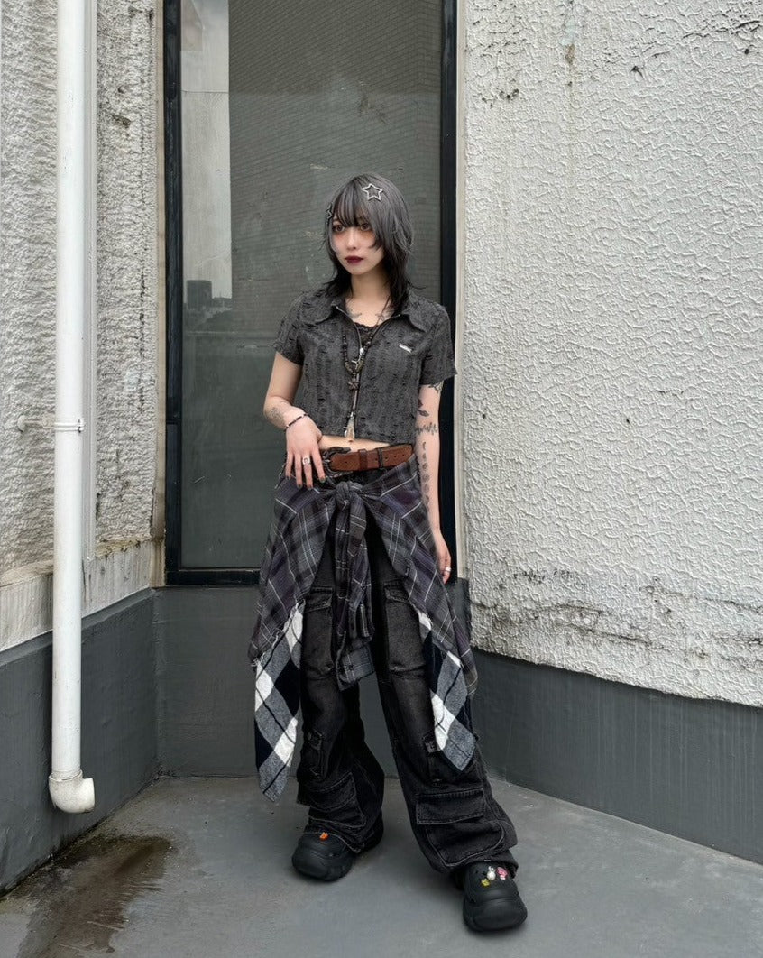 ダメージダブルジップポロトップス KSG20568