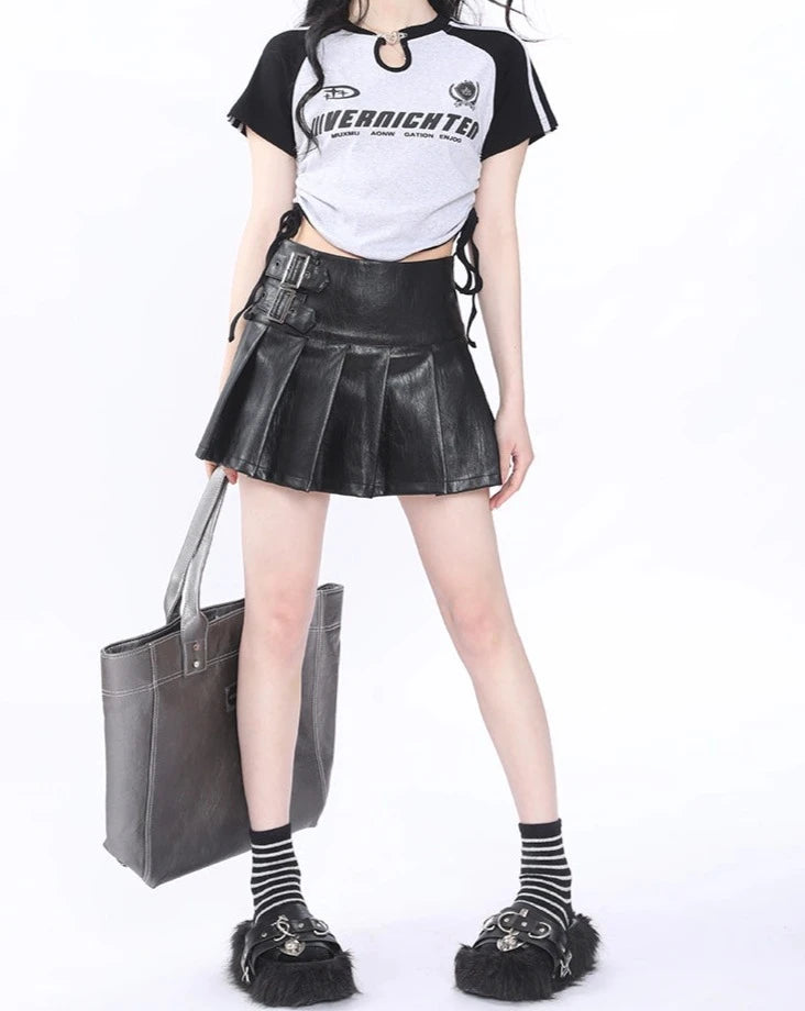 クロップドフックデザインTシャツ KSG20788