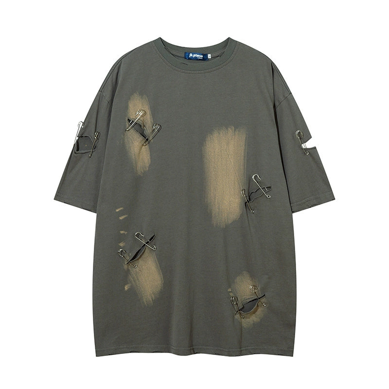 ダメージウォッシュピンTシャツ KSG20816