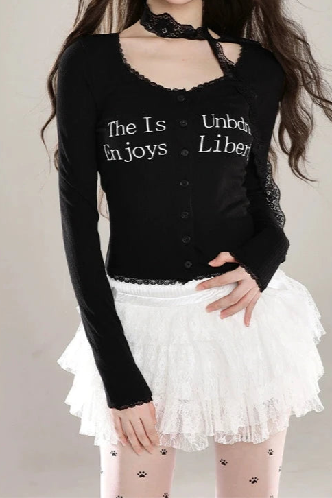 レースストラップロゴトップス KSG20649