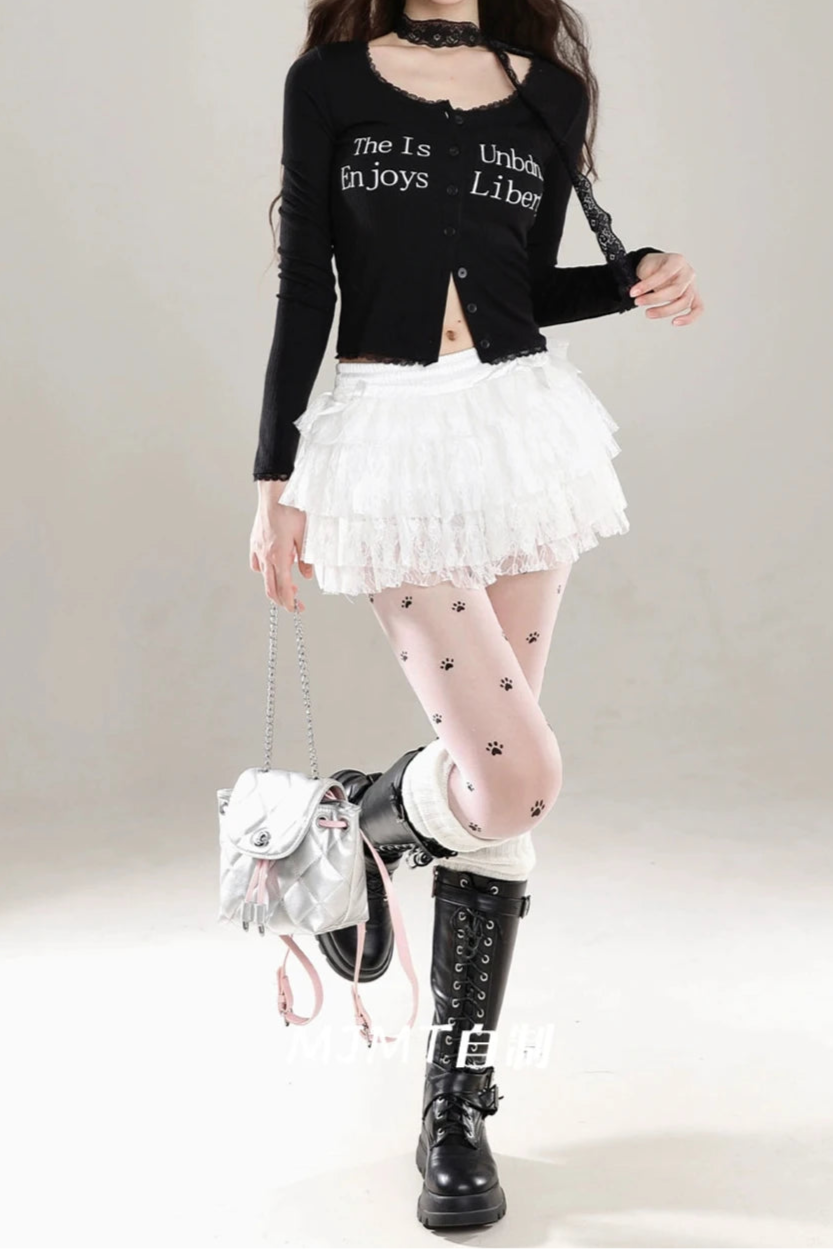 レースストラップロゴトップス KSG20649