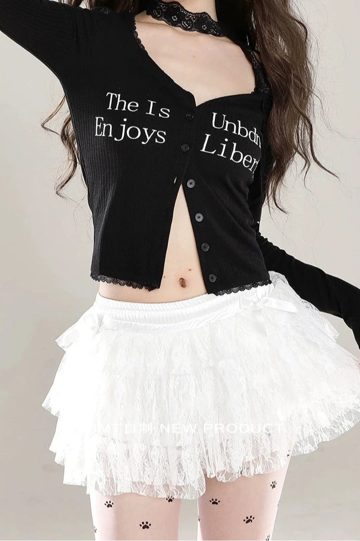 レースストラップロゴトップス KSG20649