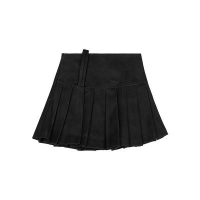 レザージャケット+プリーツスカートセットアップ KSG18762