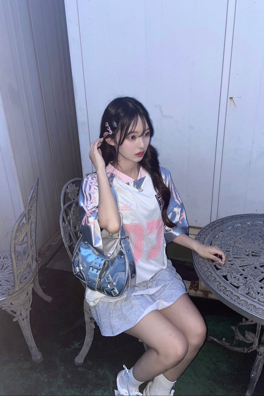 リボンプリントユニフォームTシャツ KSG20785