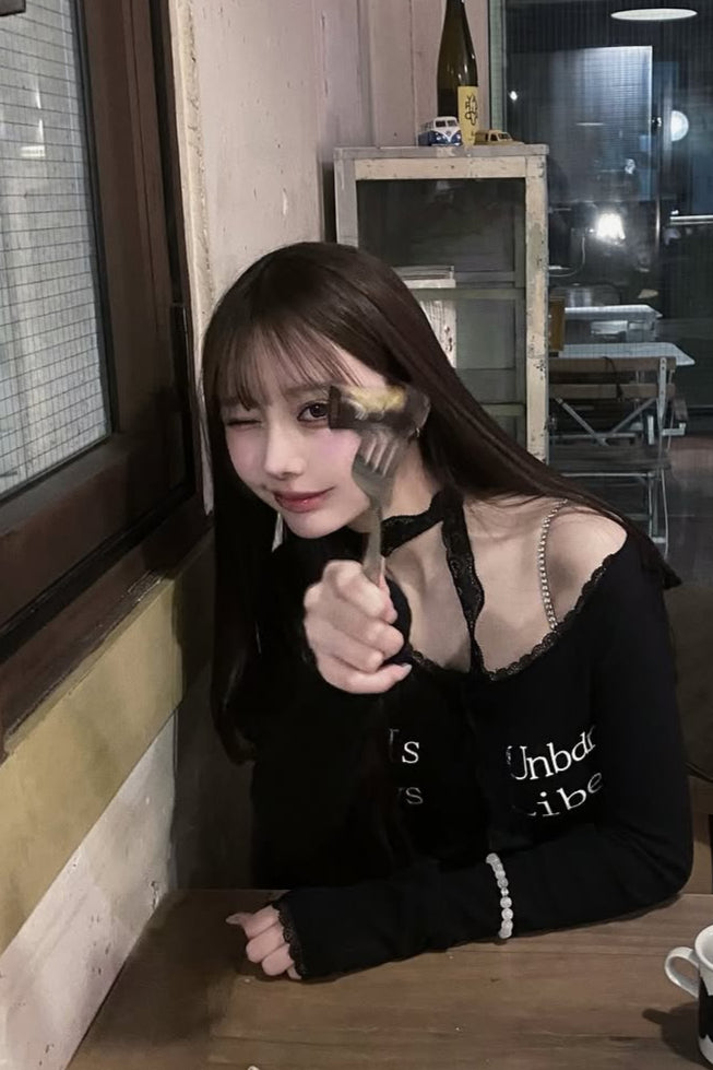 レースストラップロゴトップス KSG20649