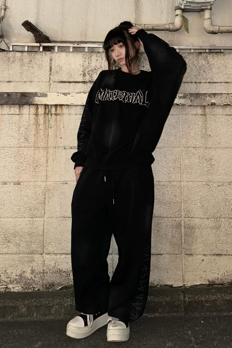 ダメージドルマンレタリングスウェット KSG20719